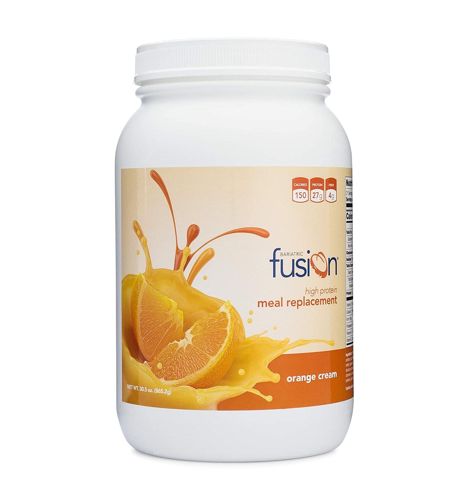 Bariatric Fusion Orange Cream Meal Replacement Protein Powder - 21 Servings, Ideal for Bariatric Surgery Patients - Gluten-Free & No Aspartame or Sugar - Buy Online on GoSupps.com