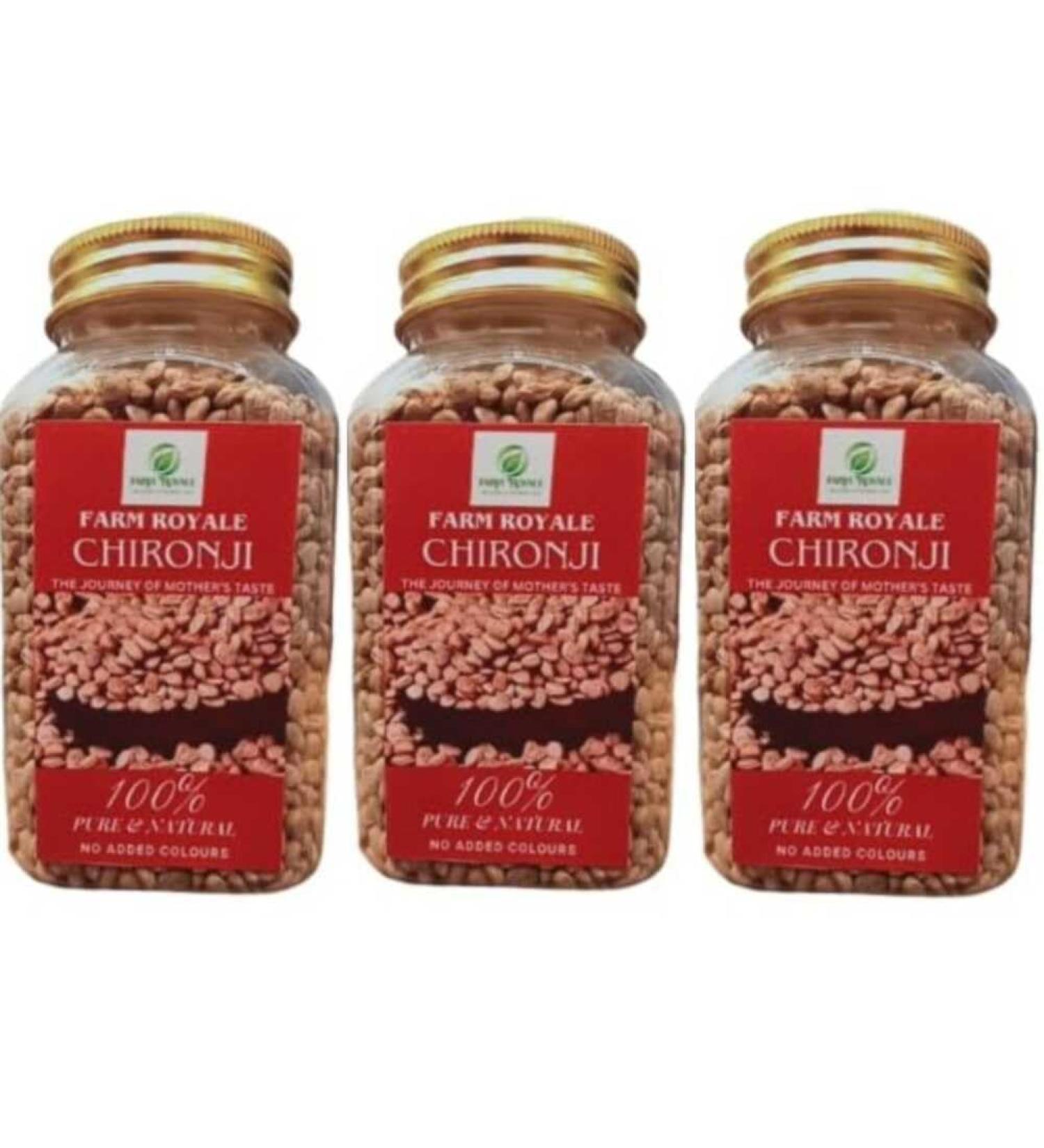 Farm Royale Chironji||200gm|| ||100% Pure and Natural||Handpicked Material||No Added Colour||Export Quality (600 GM) - Buy Online on GoSupps.com