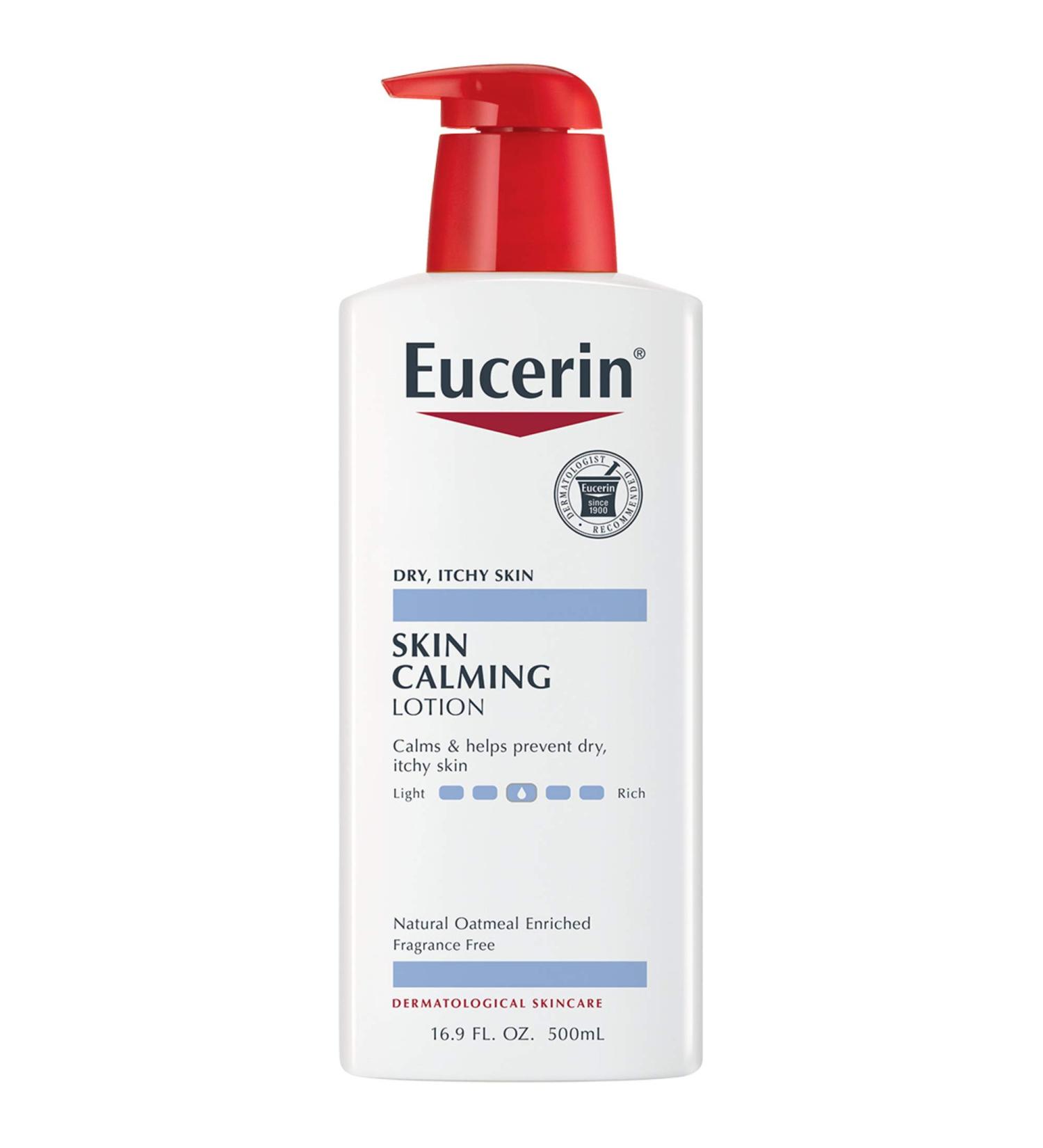 Eucerin Skin Calming Lotion | 16.9 fl. oz Pump for Dry Itchy Skin | Oatmeal Enriched Body Lotion - Shop Internationally - Buy Online on GoSupps.com