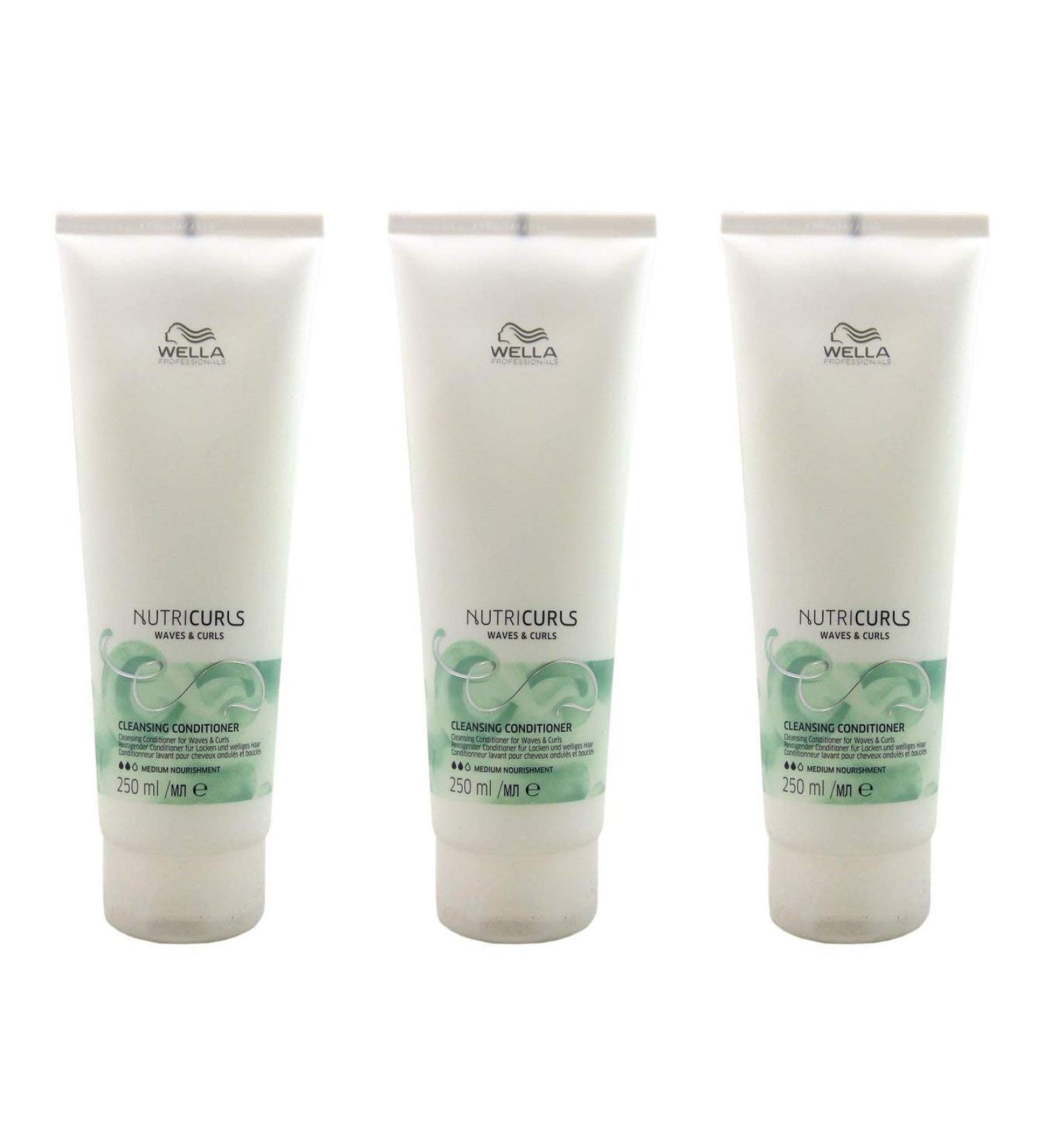 Pack of 3 Wella Nutricurls Cleansing Conditioner 250 ml