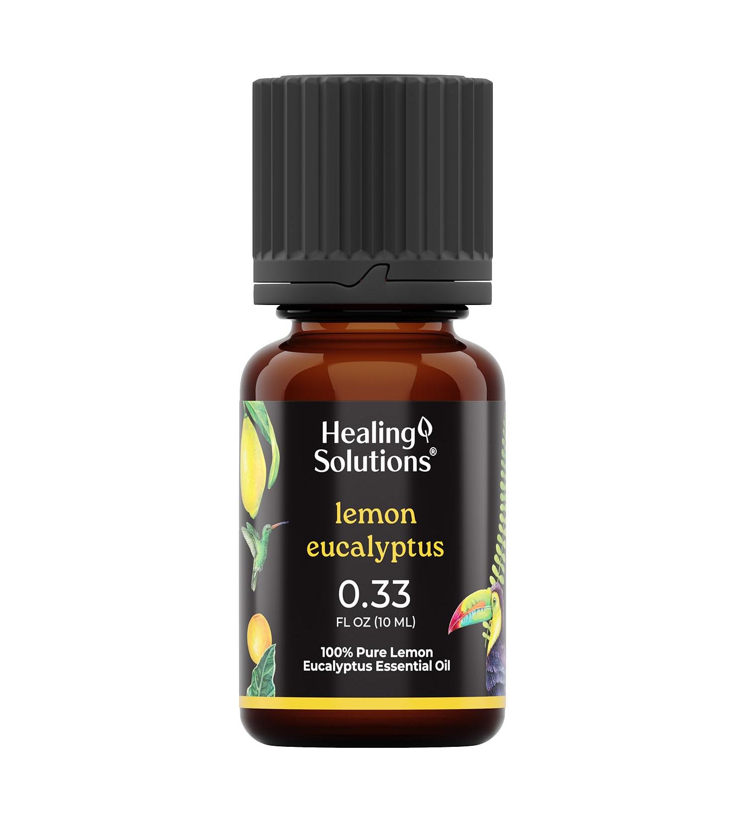 Healing Solutions Lemon Eucalyptus Essential Oil - 0.33 Fluid Ounces