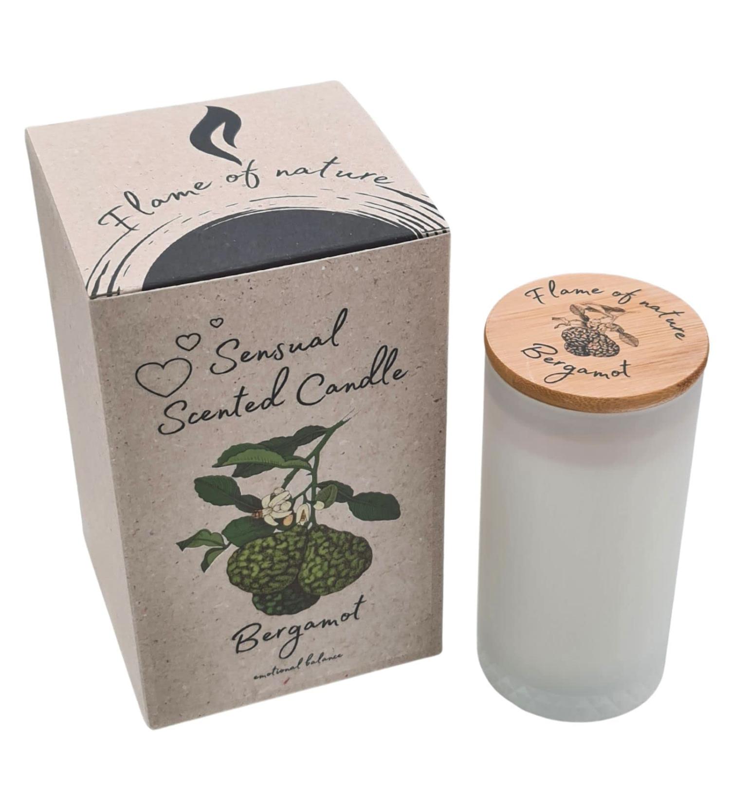 Buy Flame of Nature Sensual Fragrance Candle - Soy Wax & Natural Bergamot | Aromatherapy & Wellness - Buy Online on GoSupps.com