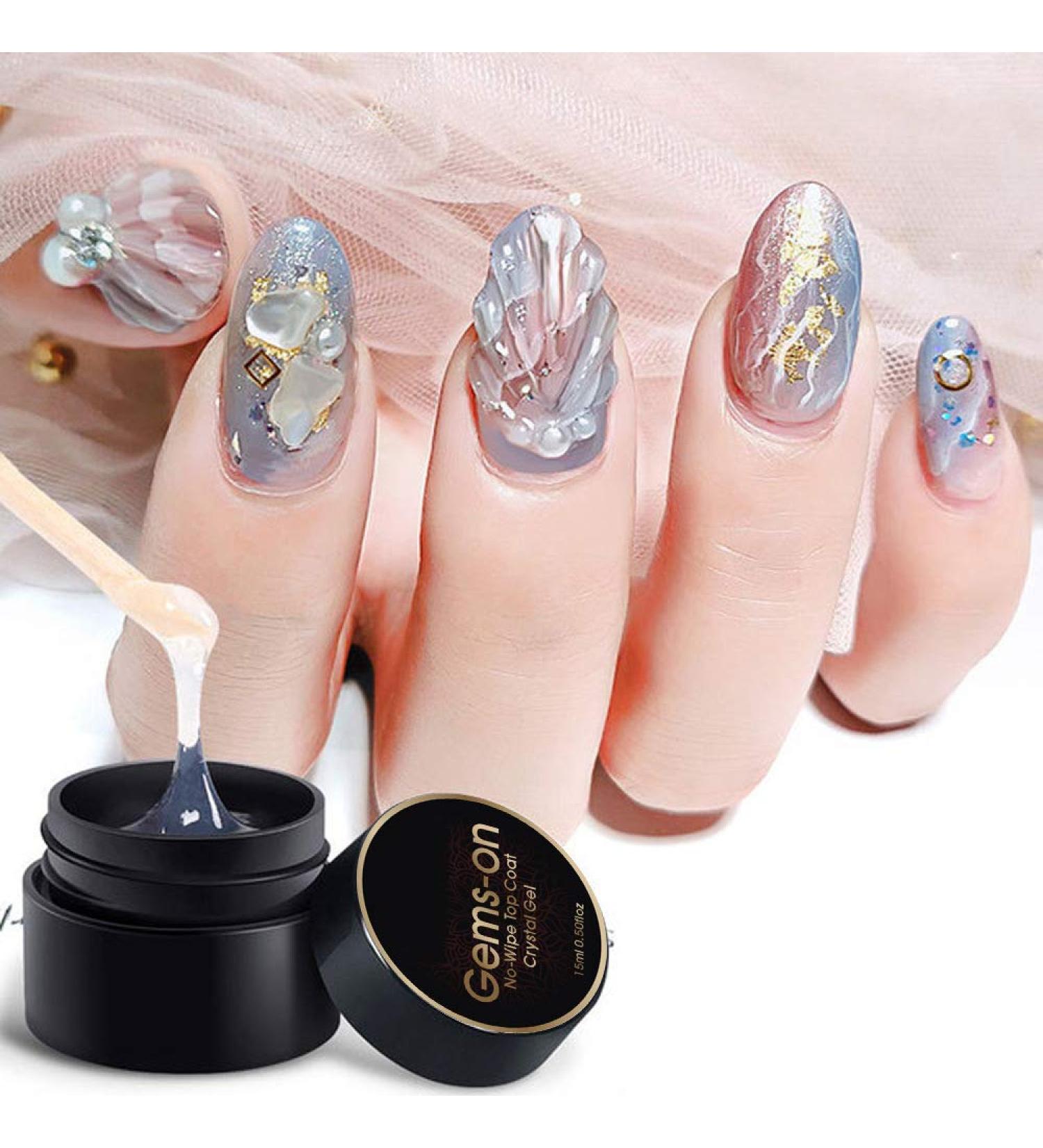 1Pcs Strong Adhesive Glue for UV/LED Nail Rhinestone No Wipe Top Coat Manicure UV Gel Lacquer Nail Art Polish Tool 15ML Top Coat Gel Nail Polish Protect Nail Art Soak off Gel - Buy Online on GoSupps.com