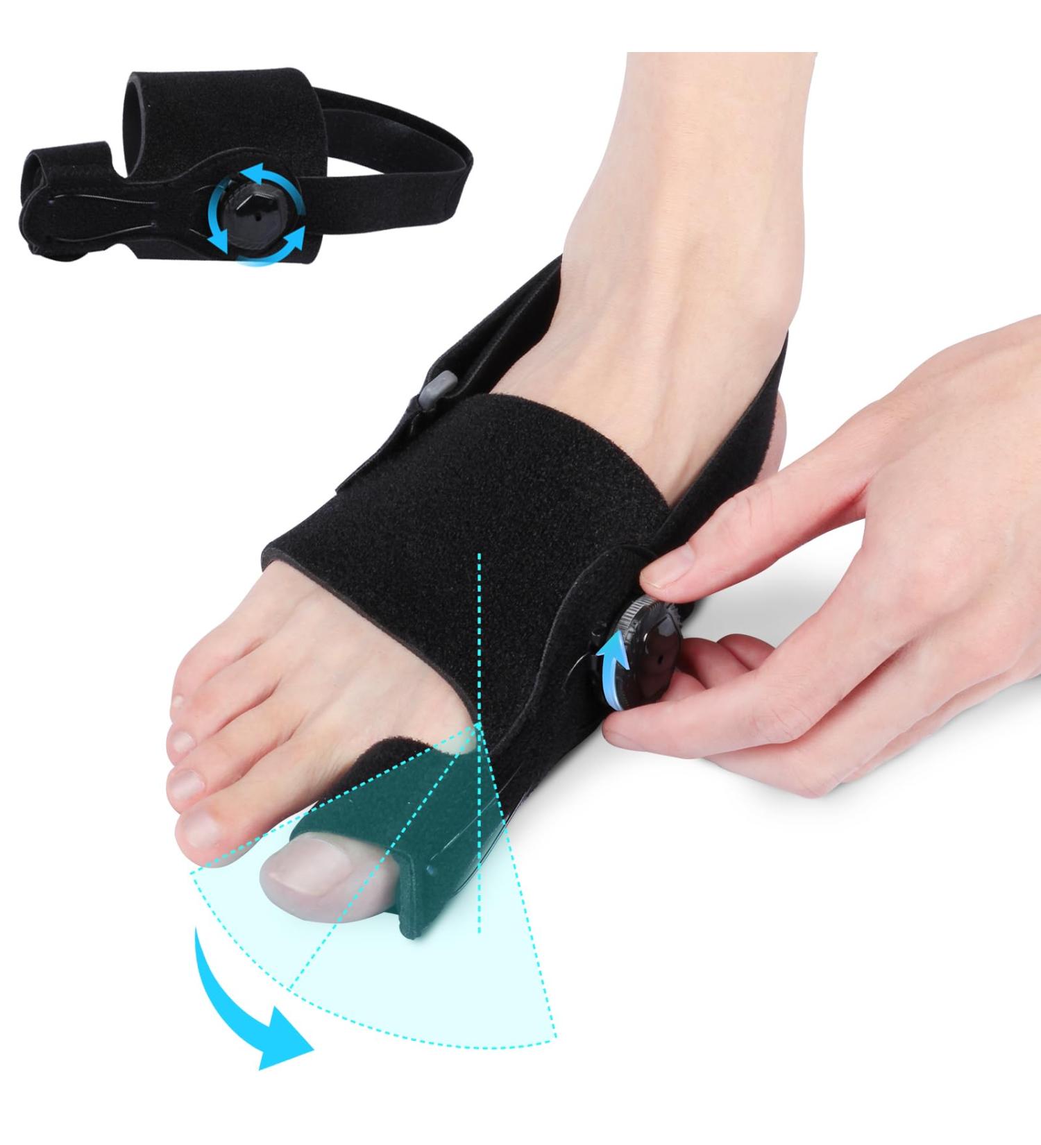 Bunion Corrector for Women & Men - Adjustable Orthopedic Bunion Splint with Big Toe Separators for Foot Pain Relief (1PC) - Black - Buy Online on GoSupps.com