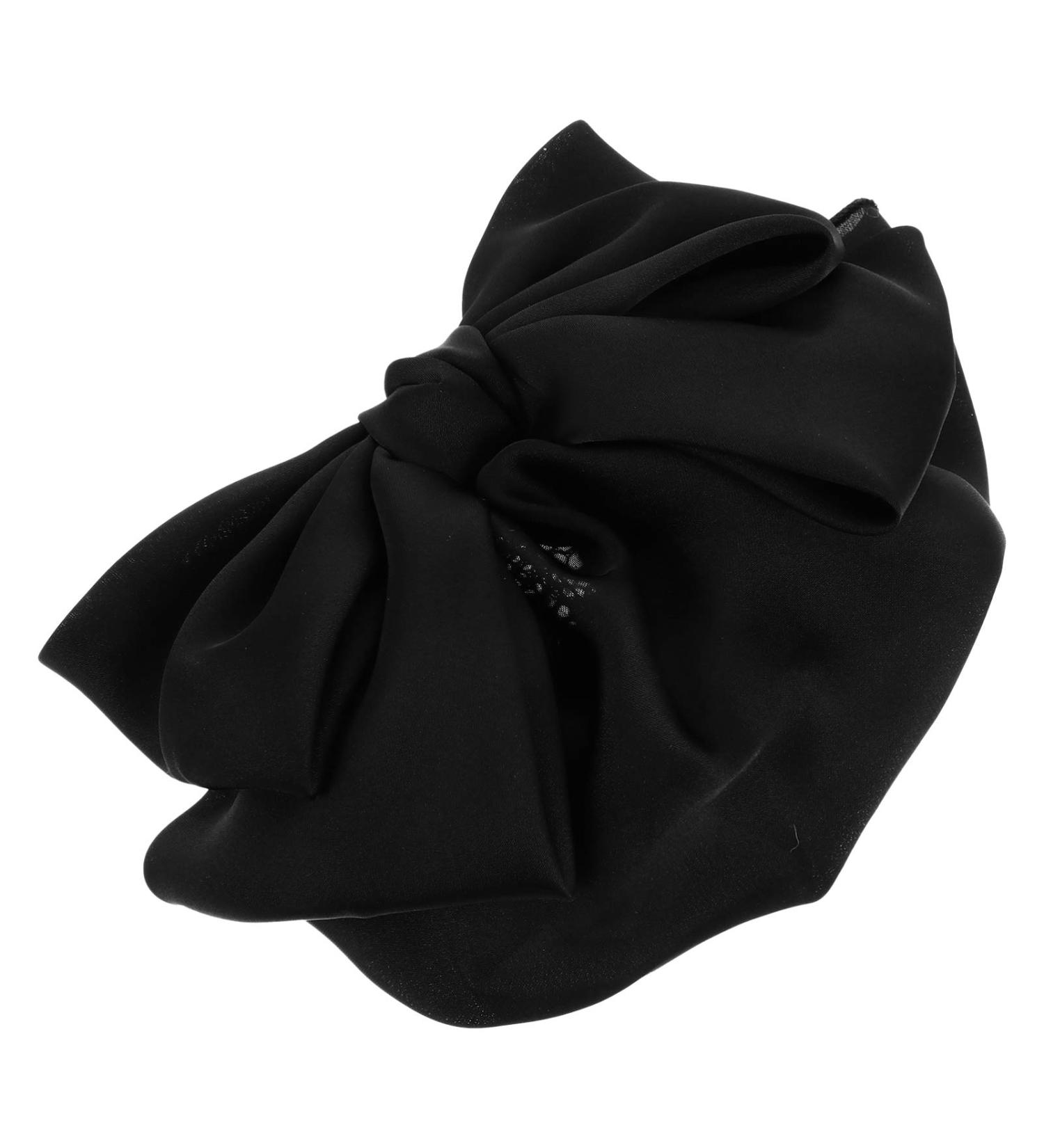 Minkissy Women Hair Clips Black Elastic Bowknot Snood Net Barrette Large Bow Hair Net Bow Knot Hair Clip Bun Cover Hairpin for Lady Women Ribbon Bow Hair Decoration Black Girl Hair Accessories - Buy Online on GoSupps.com