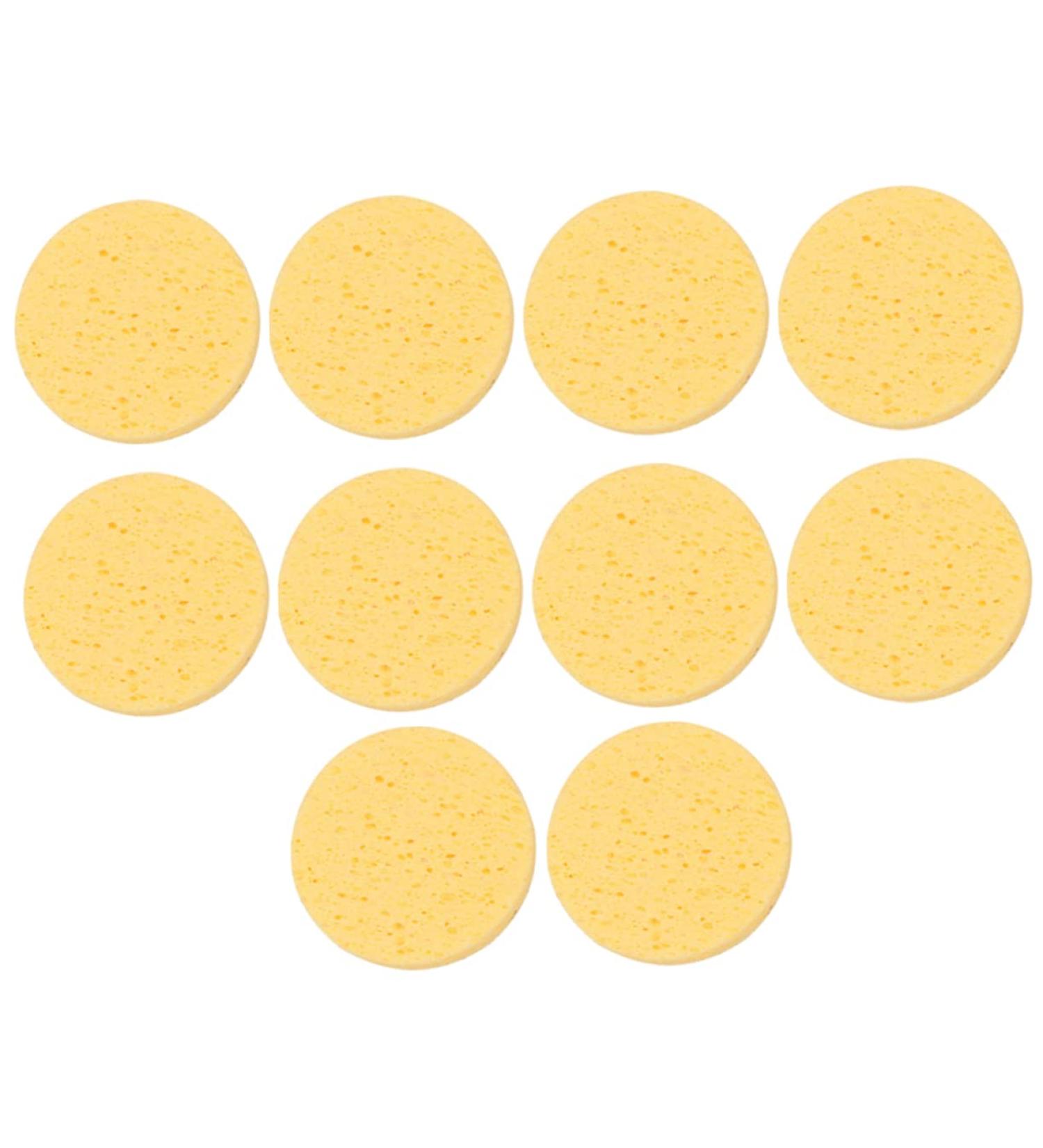 FRCOLOR 10pcs Dry Powder Puffs - Natural Cellulose Cosmetic Face Cleansing Sponge for Makeup and Loose Powder - International Shipping Available - Buy Online on GoSupps.com