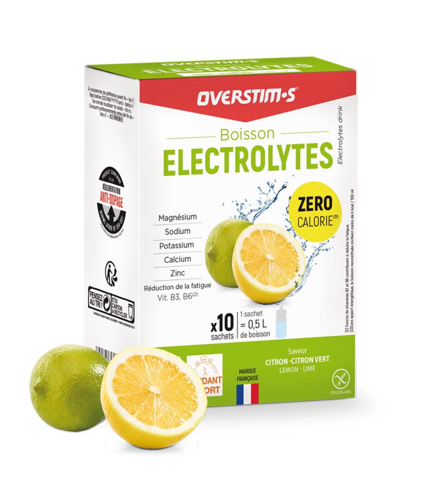 Overstim.s - Electrolyte Drink (10 Sachets) - Zero Calorie - 4 Electrolytes (Sodium Calcium Magnesium Potassium) -5 Vitamin - Buy Online on GoSupps.com