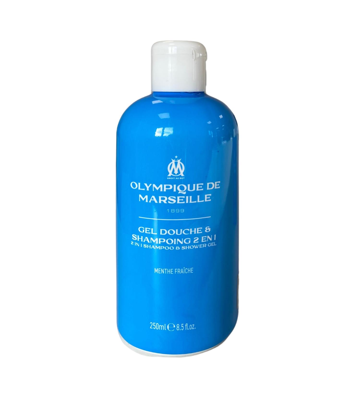 OLYMPIQUE DE MARSEILLE 250ml OM Shower Gel - Fresh Mint - Official OLYMPIQUE DE MARSEILLE Collection