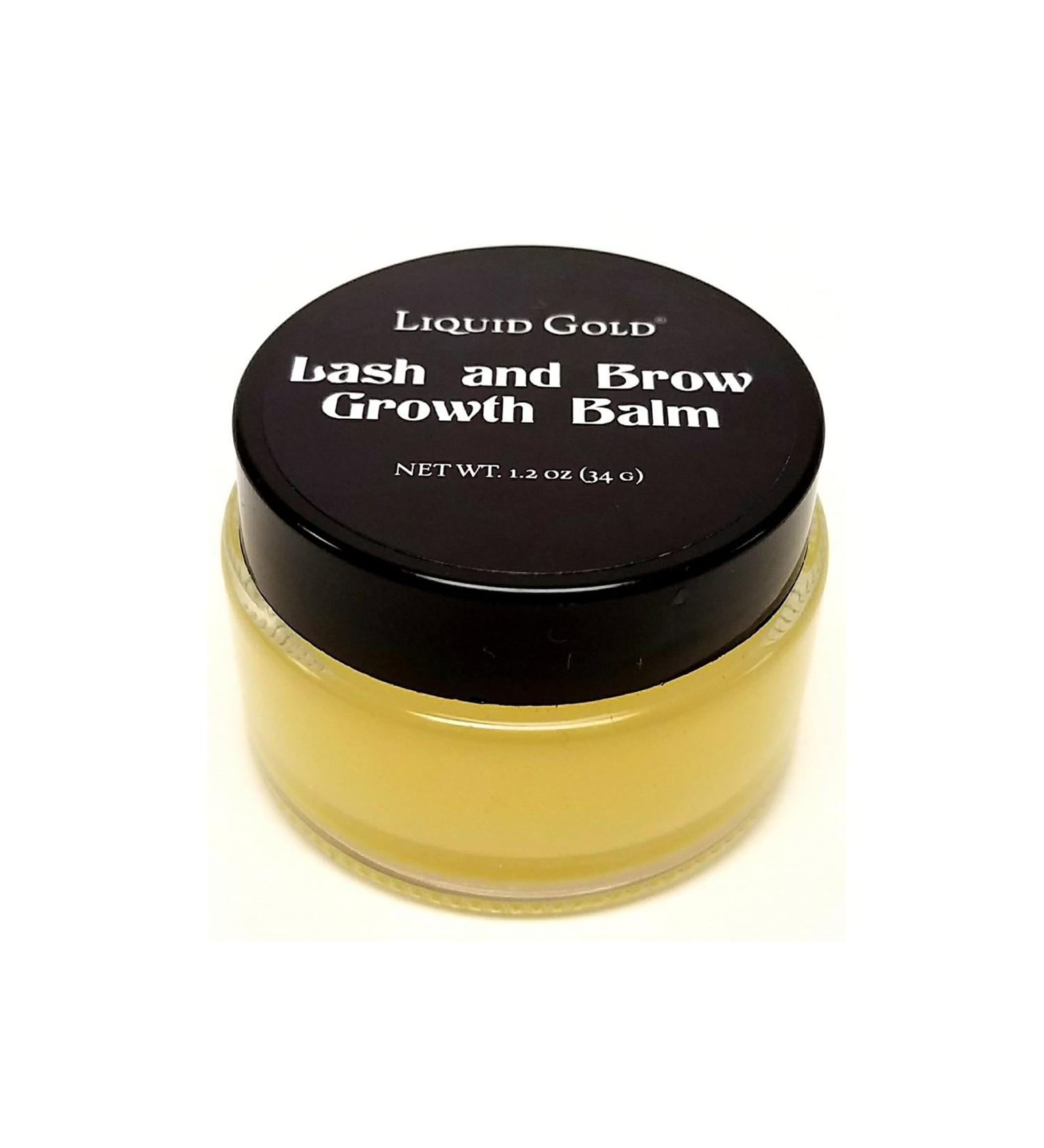 Liquid Gold Eyelash & Brow Growth Balm - Natural Serum for Longer, Fuller Lashes and Brows - Buy Online on GoSupps.com