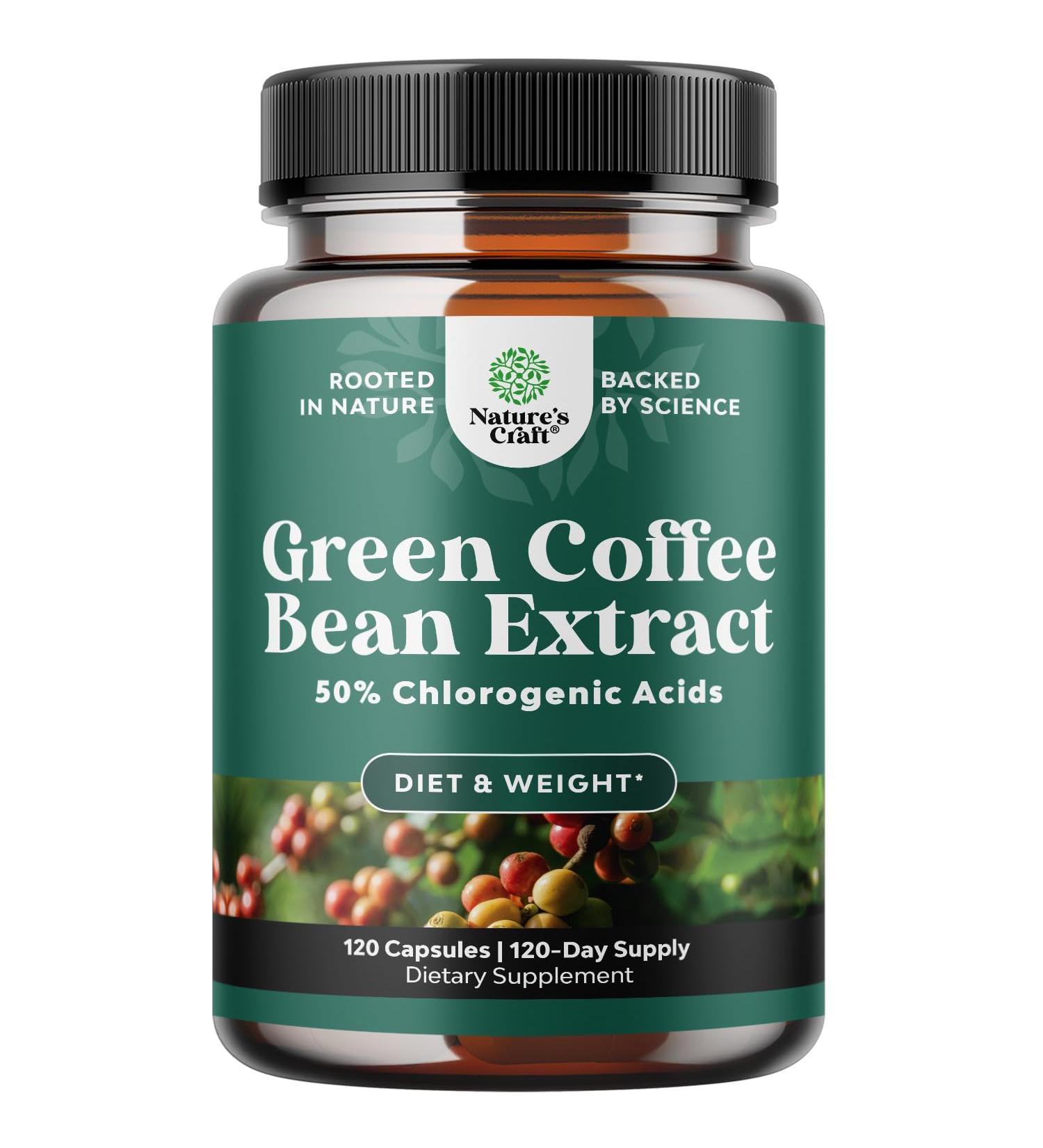 Green Coffee Bean Extract for Weight Loss - Pills for Women and Men - Appetite Suppressants for Weight Loss with Chlorogenic Acid - Herbal Fat Burner to Assist with Weight Loss 120 Count - Buy Online on GoSupps.com