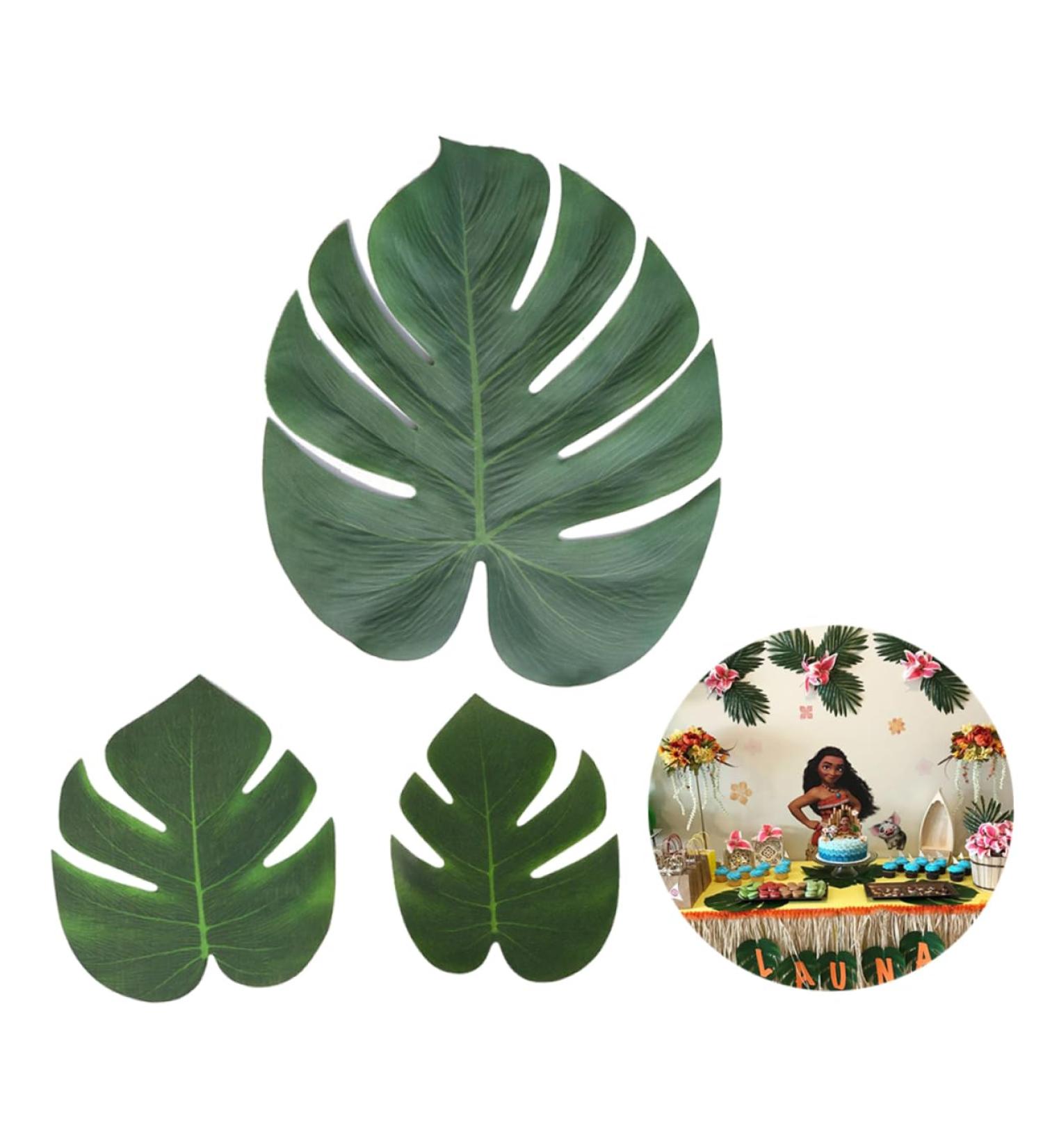 LIFKICH Personalized Gift 36 Pcs Fake Monstera Leaves Artificial Plants Home Decoration Supplies Simulation Green Turtle Leaves Artificial Leaves Household Personalised Gifts - Buy Online on GoSupps.com