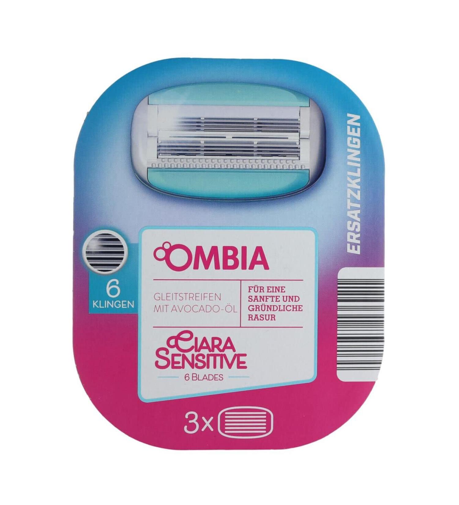 Ombia Women Ciara Sensitive 6-fold Razor Blades Replacement Blades 3 Pack