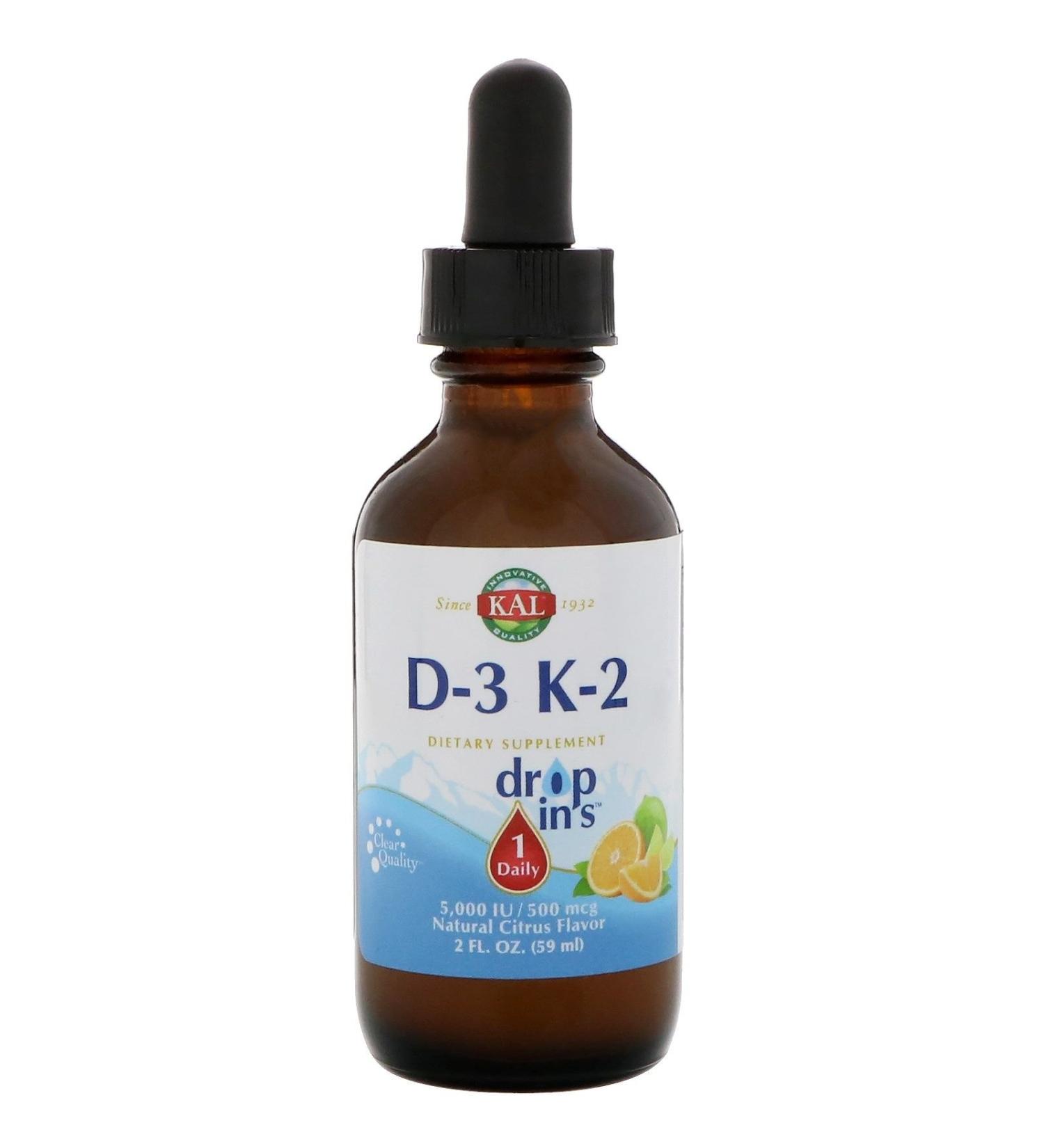 Kal 5000 Iu D-3 K2 Citrus Dropins 2 Fluid Ounce