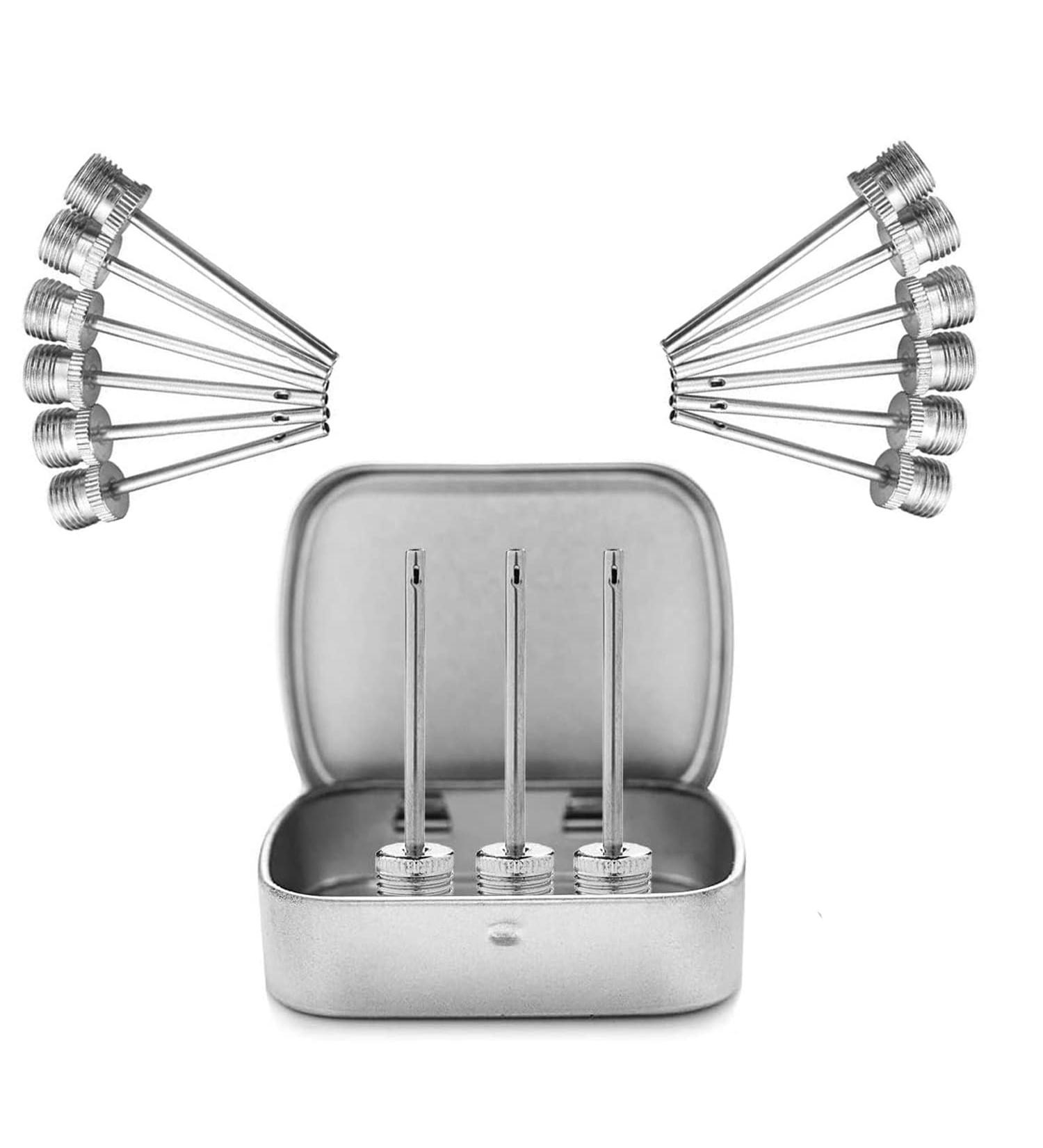 TONUNI Air Pump Needle Set - 15 Pack Dual-Port Inflation Needles for Sports Balls - Football, Basketball, Soccer, Volleyball, Rugby - With Metal Box - Buy Online on GoSupps.com