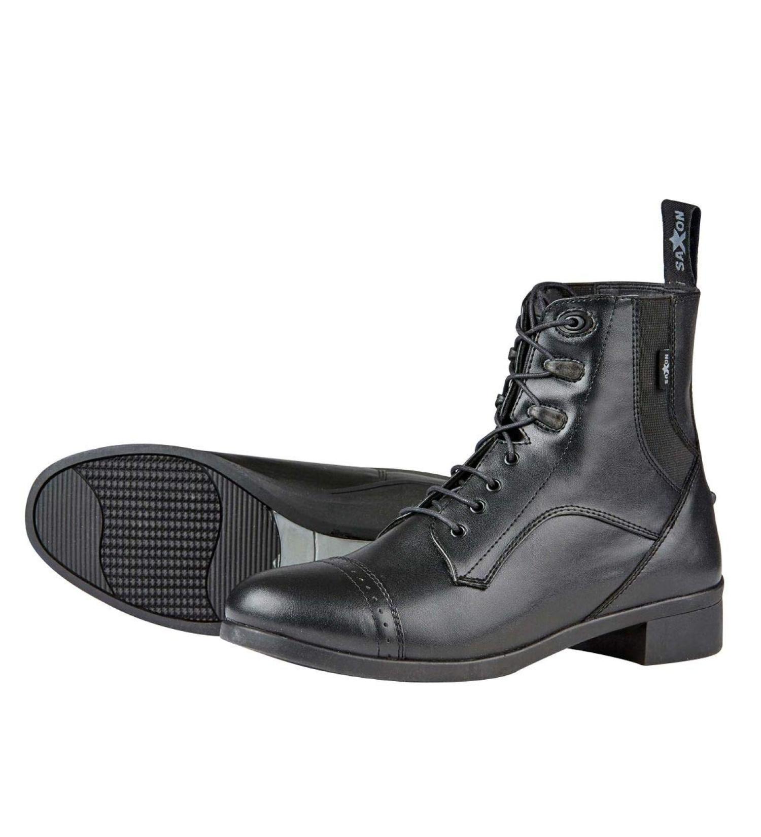 Saxon Ladies Syntovia Lace Paddock Boots Black 11 - Stylish and Durable Riding Boots - Buy Online on GoSupps.com