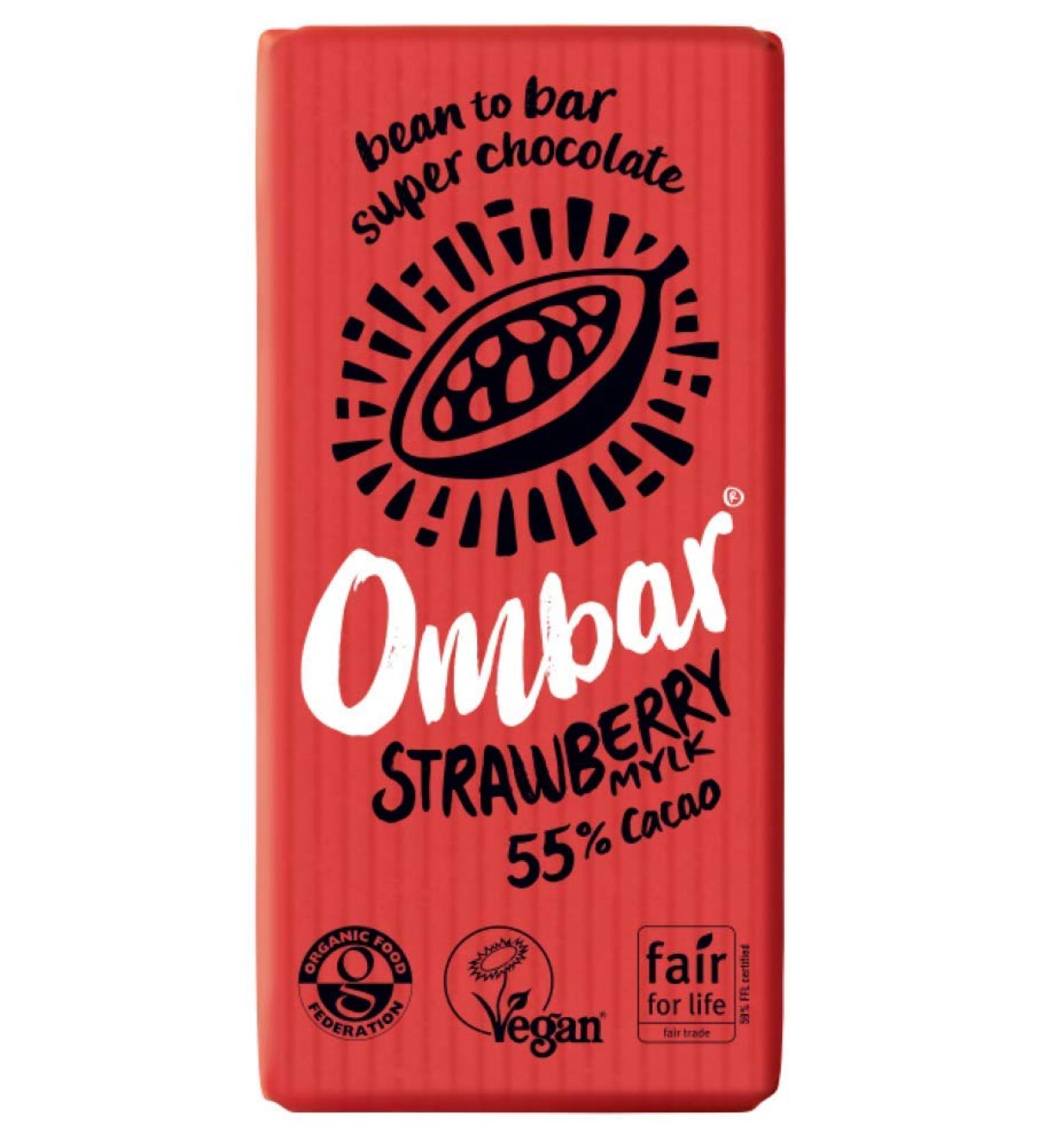 OMBAR Ombar Raw Chocolate | Strawberry Mylk | 5 x 35g