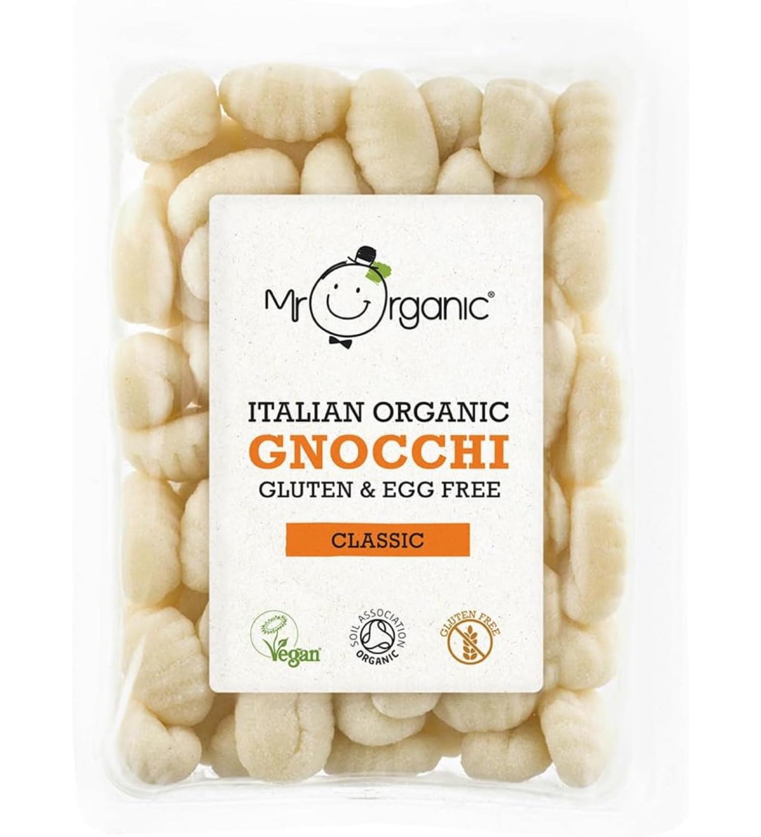 Mr Organic - Organic Gluten Free Gnocchi 350g - Non GMO & Preservative Free - Gluten Free & Vegan - Perfect for Italian Dishes - for Easy Home Cooking