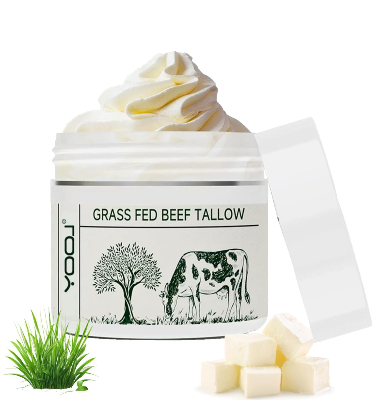Ueseinl Beef Tallow for Skin Tallow Face Moisturizer 100% Organic Beef Tallow Blam Grass Fed Tallow Face Cream Moisturizer Body Lotion Skin Care for All Skin Types - Buy Online on GoSupps.com