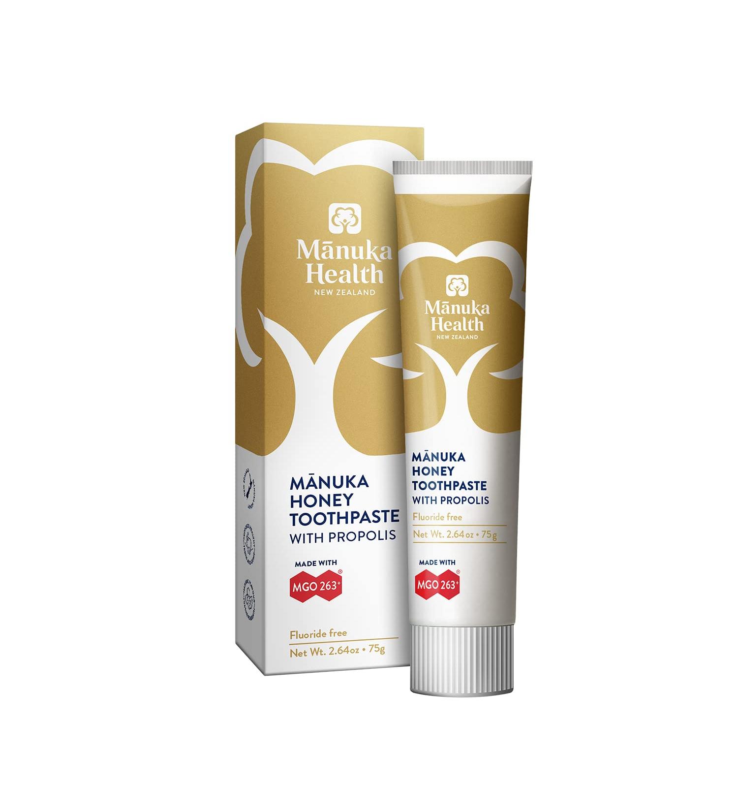 Buy Manuka Health Manuka Honey Toothpaste with Propolis - Natural Oral Care (2.64 oz) | International Shipping Available - Buy Online on GoSupps.com