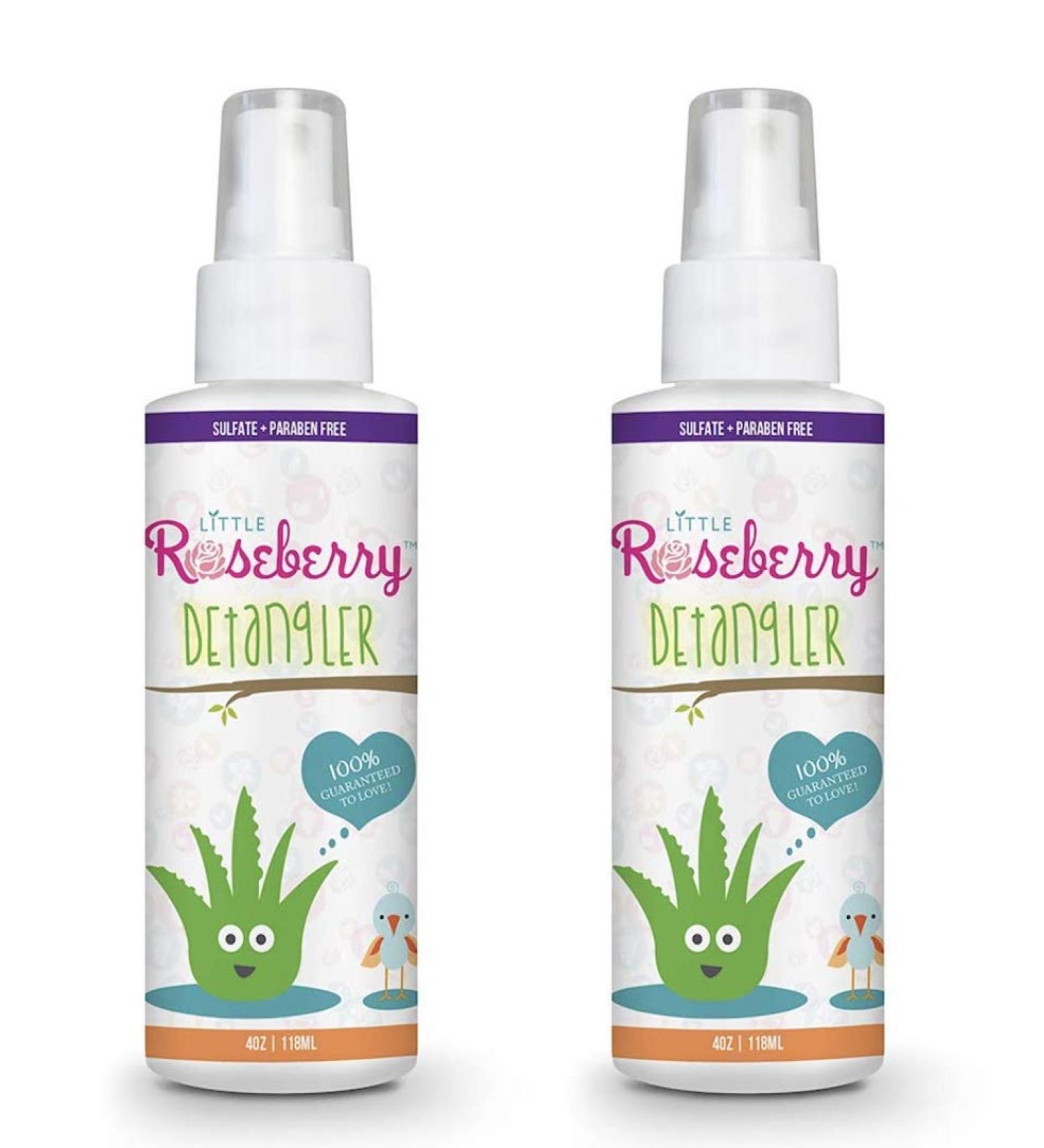 Organic Hair Detangler Spray for Kids - Natural Aloe & Vitamins Chemical-Free Leave-In Conditioner (2 Pack) - USA Made - Buy Online on GoSupps.com