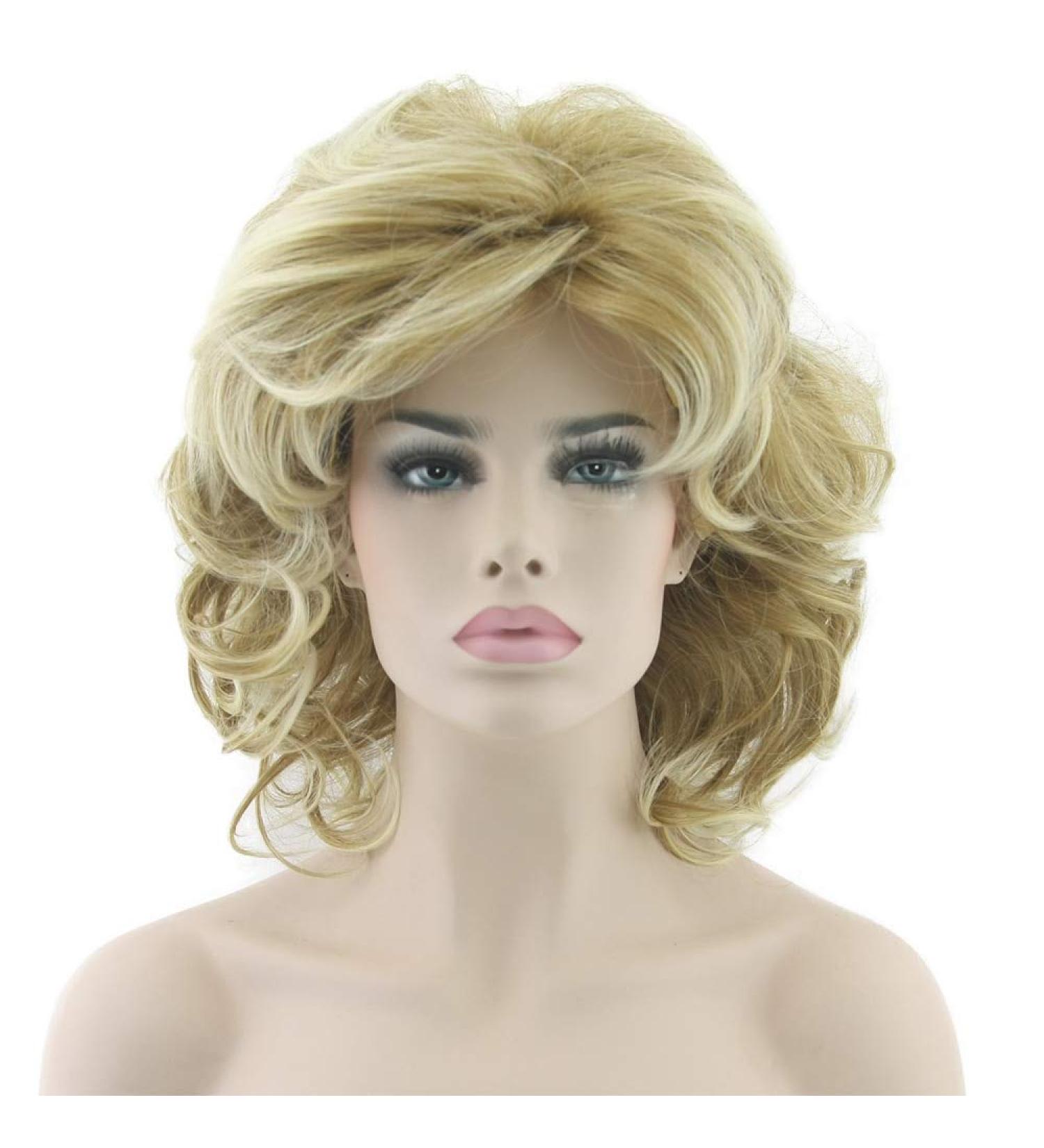 Blonde Wavy Short Synthetic Wig for Women | Heat Resistant Hair Wigs - Shop Internationally - Buy Online on GoSupps.com
