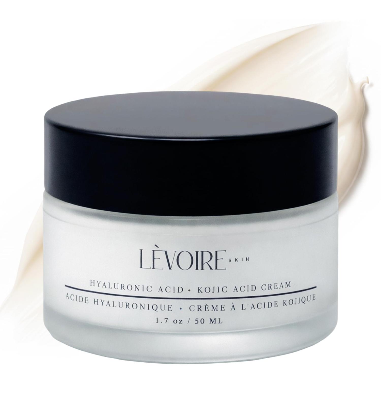 LEVOIRE SKIN Brightening Hyaluronic + Kojic Acid Cream | Hydrating Face Moisturizer with Aloe Shea Butter & Licorice Root | Evens Tone & Fades Dark Spots | Vegan Clean & Cruelty-Free | 2oz - Buy Online on GoSupps.com