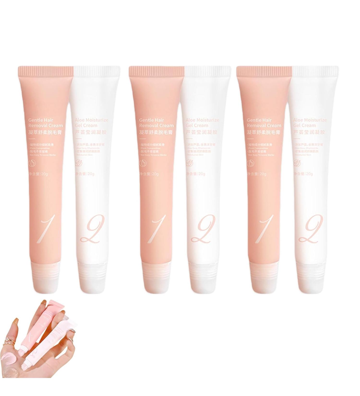 Auures 3-Pack Facial Hair Removal Creams for Women with Scraper - Buy Online on GoSupps.com