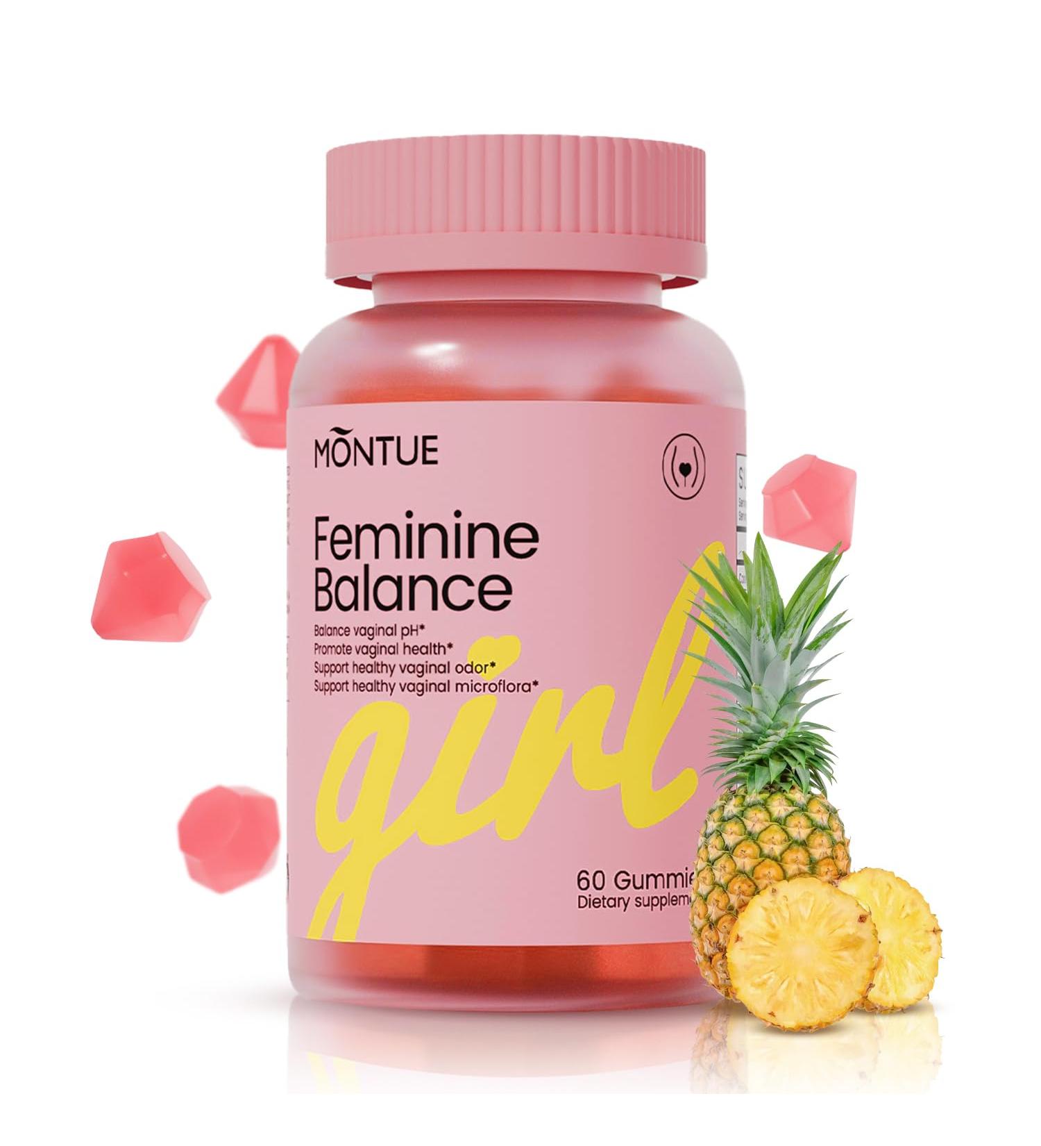 Premium Feminine Balance Gummies for Women s Wellness & pH Balance Immune Support Vegan Hawaiian Pineapple Non-GMO (60 Gummies) NEW-60 Gummies - Buy Online on GoSupps.com