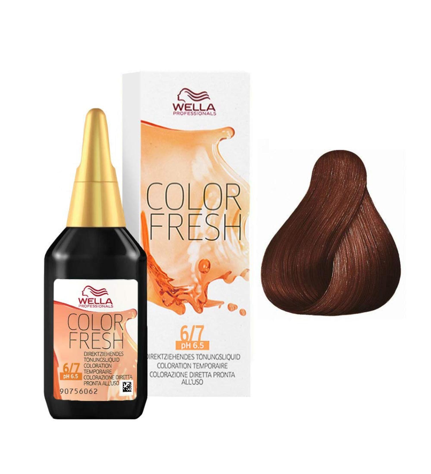 Wella CF 6/7 dark blonde brown 75 ml Color Fresh ph 6.5 Acid Colorful 1 piece (1 pack)