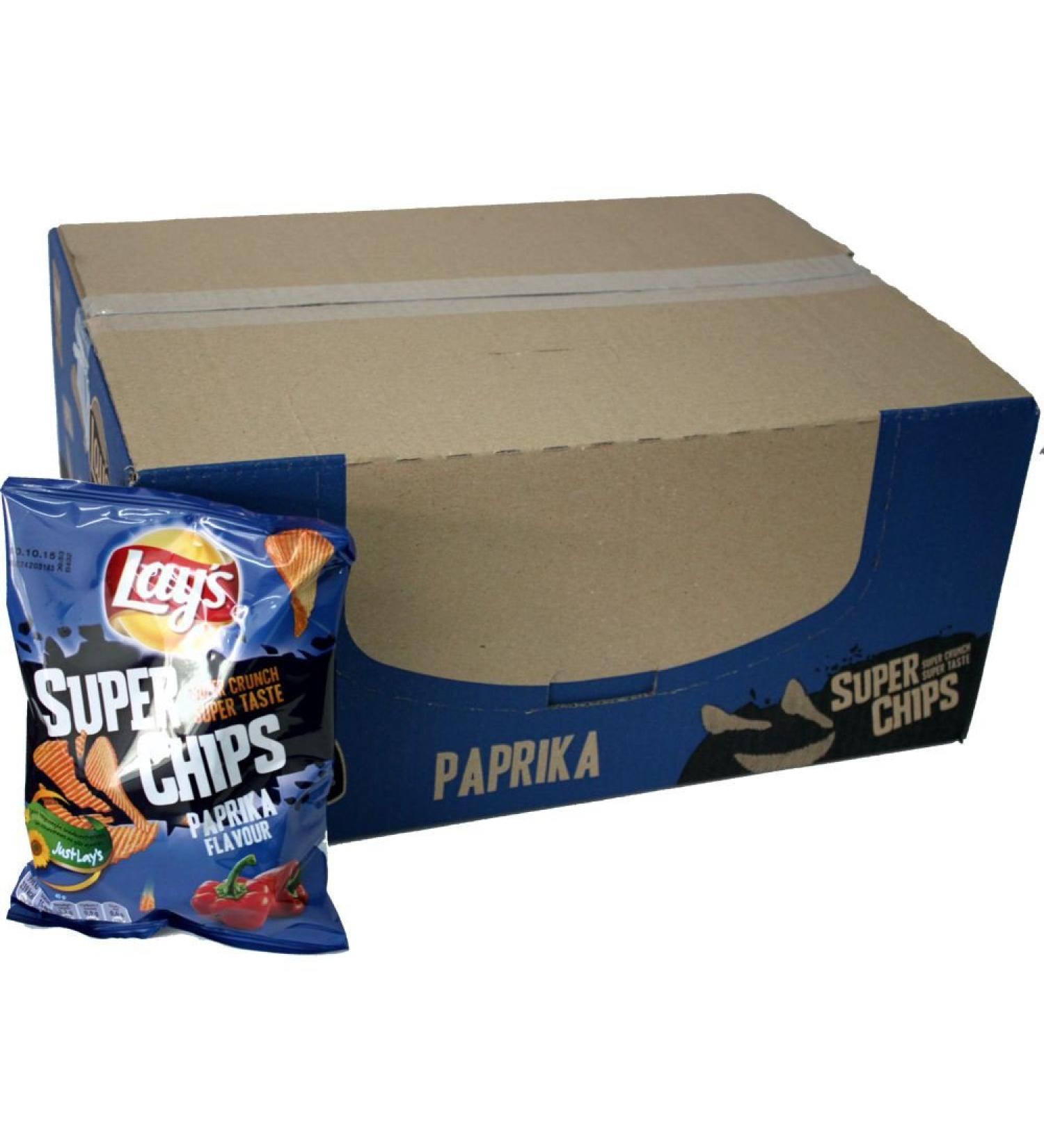  Lay's Lays Holland Super Chips Paprika 20 x 40 g (chips) - Buy Online on GoSupps.com