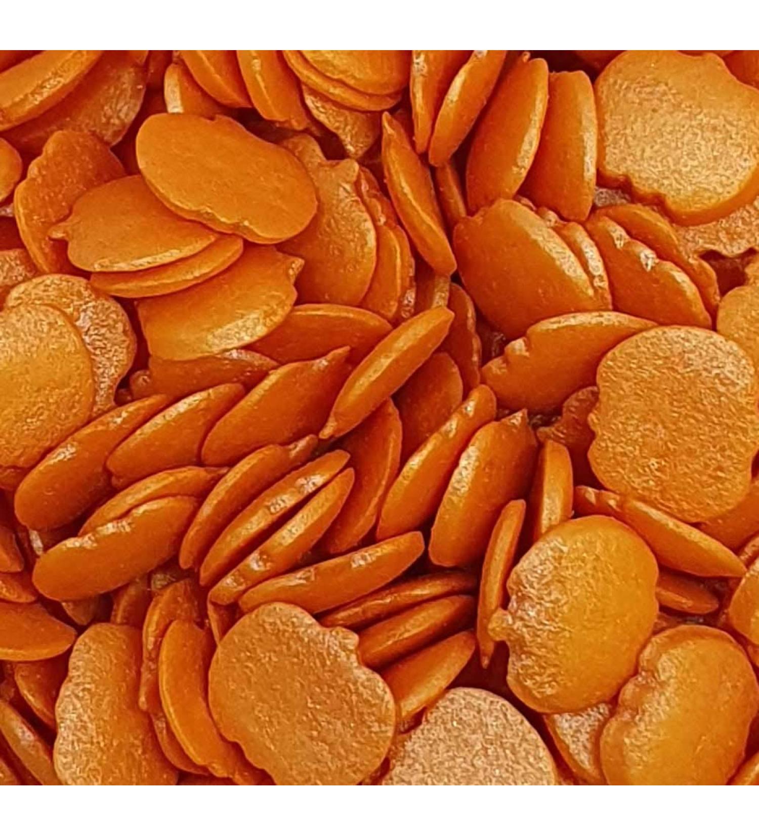 Halloween Orange Pumpkin Cake Topper Sprinkles - 25g Edible Glimmer Sugar Shapes for Halloween Themed Party Cakes - Buy Online on GoSupps.com