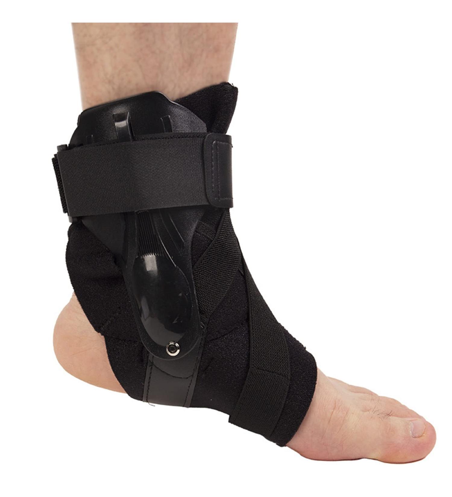 Ankle Brace for Sprained Ankle Support - Side Splint Stabilizers for Heel Pain Relief & Injury Recovery - X-Large Black Wrap for Men & Women - Buy Online on GoSupps.com