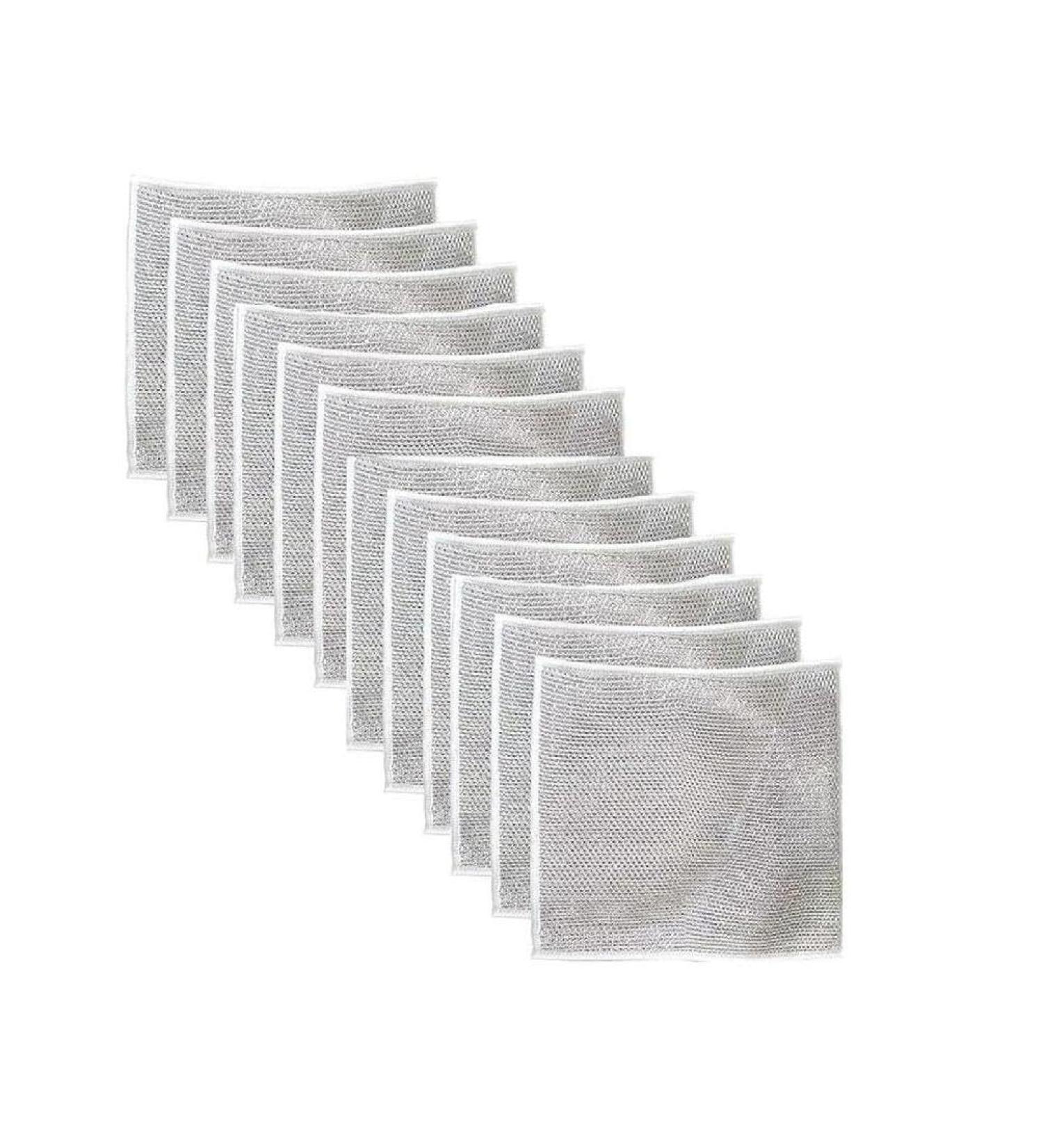 Efficient Metal Wire Dish Scrubber Dish Cleaning Rug Strong Cleaning Power Scrub and Clean Long Lasting Multifunctional Non-Scratch Wire Dish Towel - Buy Online on GoSupps.com