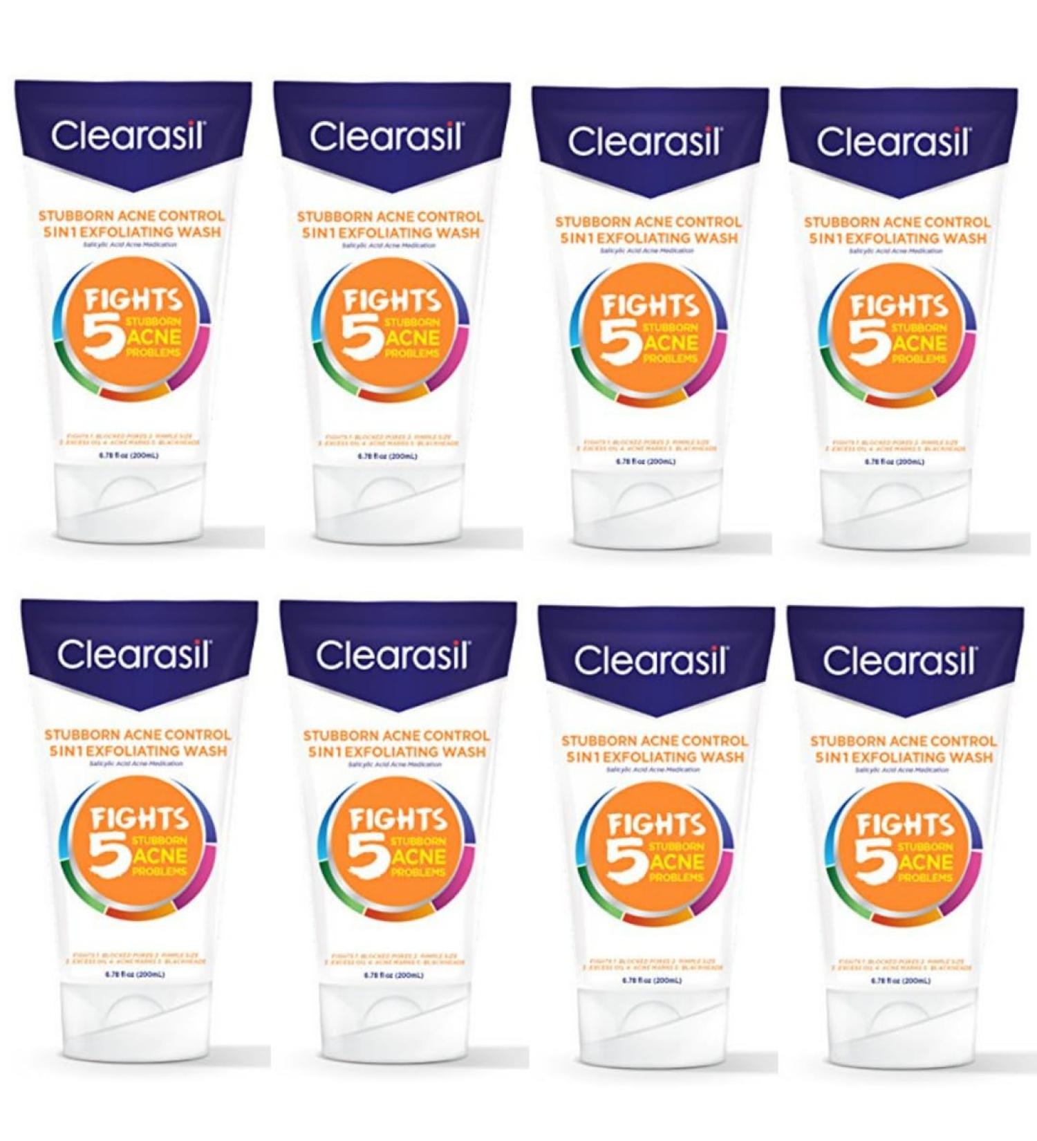 Clearasil Ultra 5in1 Exfoliating Wash 6.78 oz - Pack of 8 | International Shipping Available - Buy Online on GoSupps.com