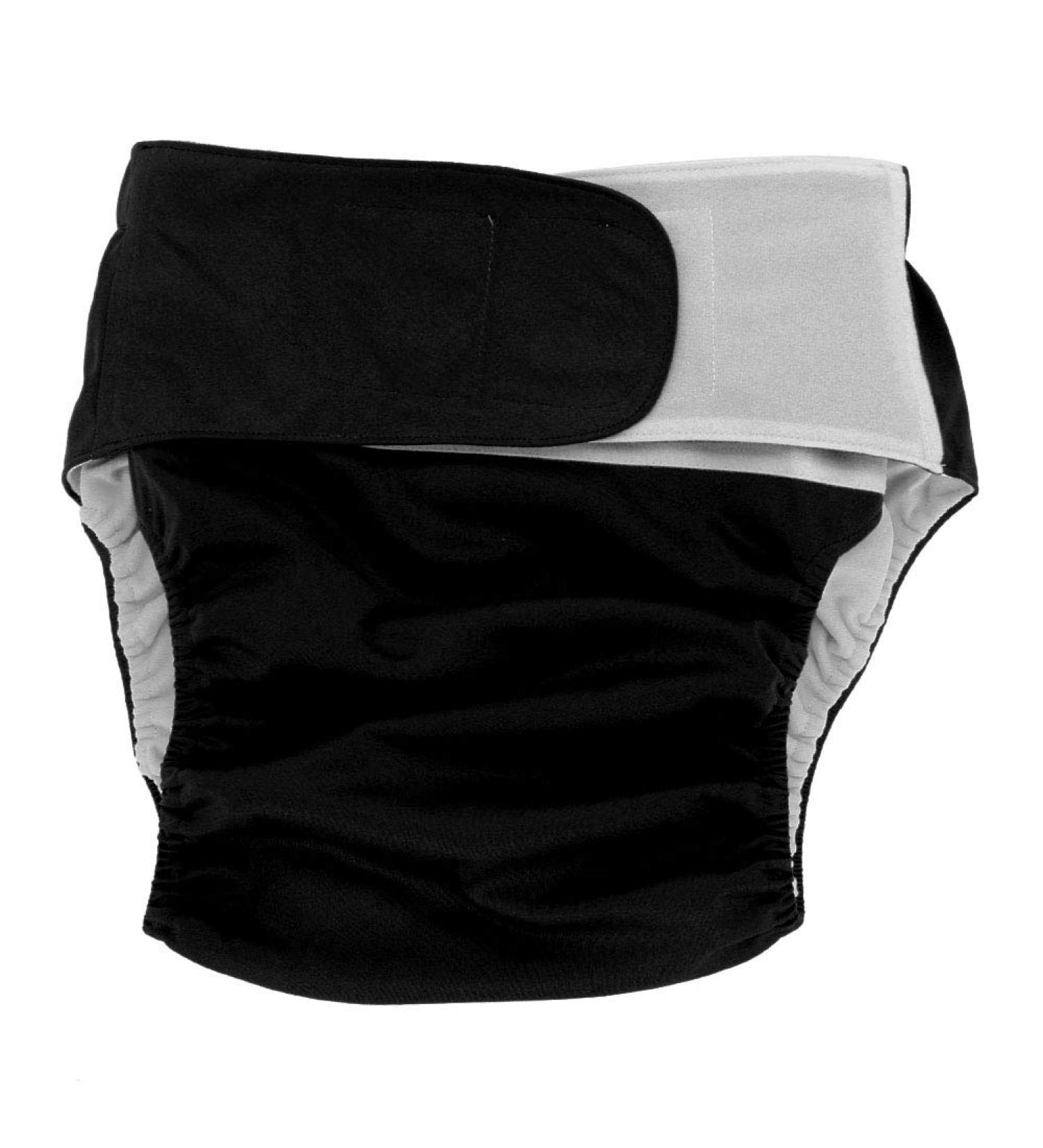 Dekaim Adult Cloth Diaper Nappy Protector | Waterproof Senior Diaper Cover | Adjustable Washable Liners for Men or Women - Black - Buy Online on GoSupps.com