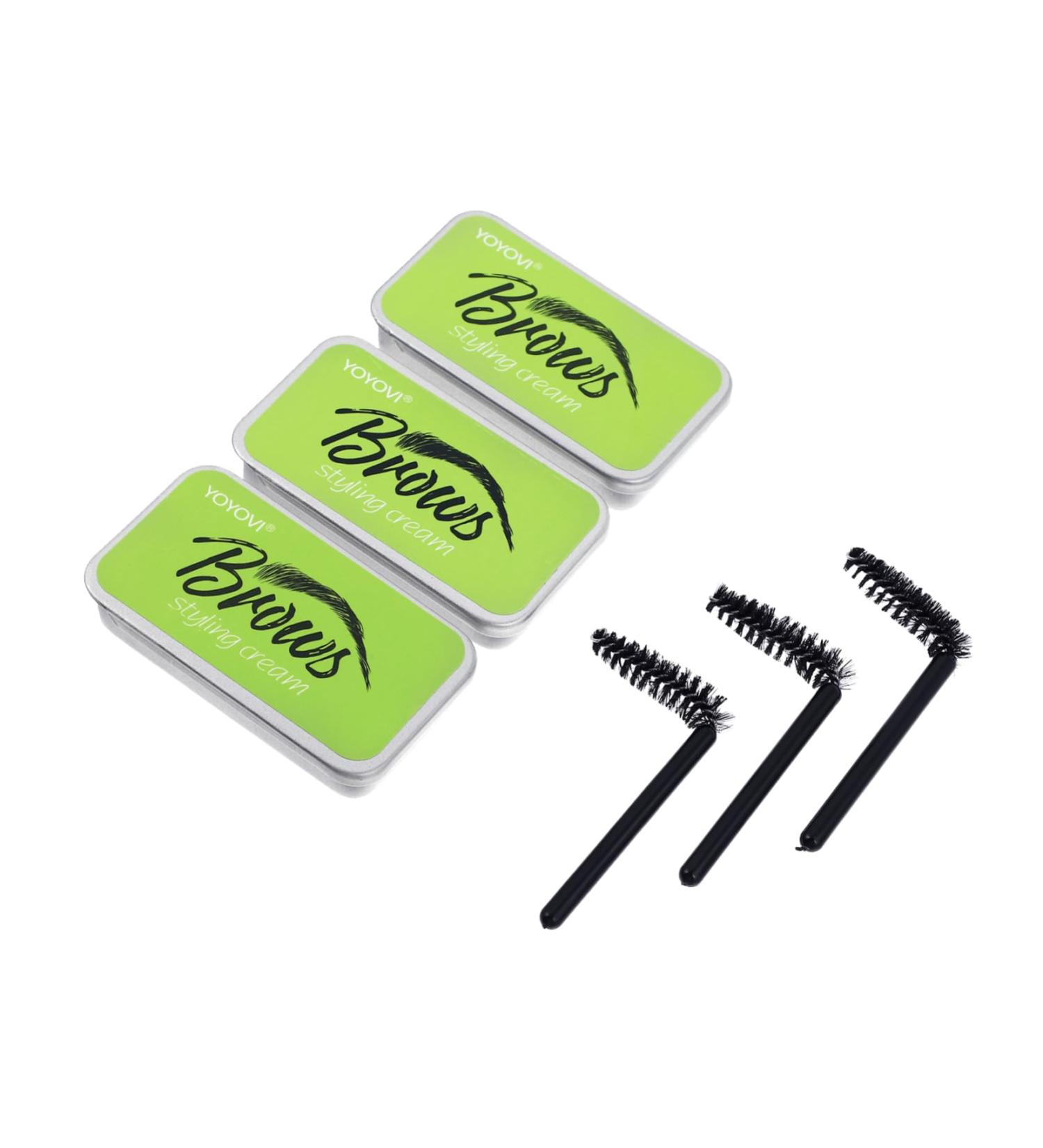 DRESSOOS 3 Sets Natural Mascara Waterproof Eyebrow Gel Natural Brows Styling Gel Makeup Accessory Brow Cream - Buy Online on GoSupps.com