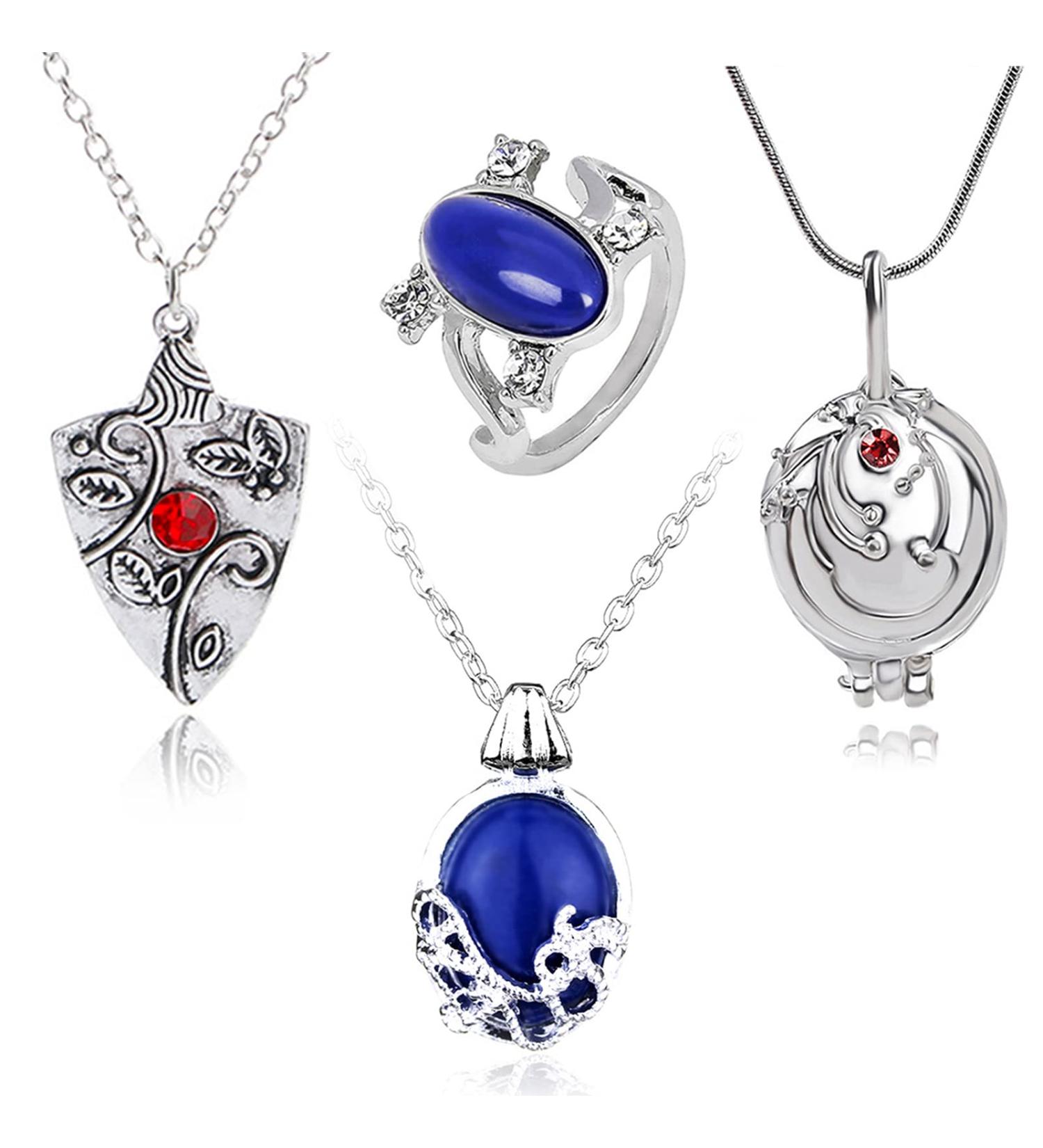 Hjyzy Vampire Daylight Jewelry Set - Katherine Elena & Bonnie Necklaces & Rings for Cosplay Fans - Buy Online on GoSupps.com