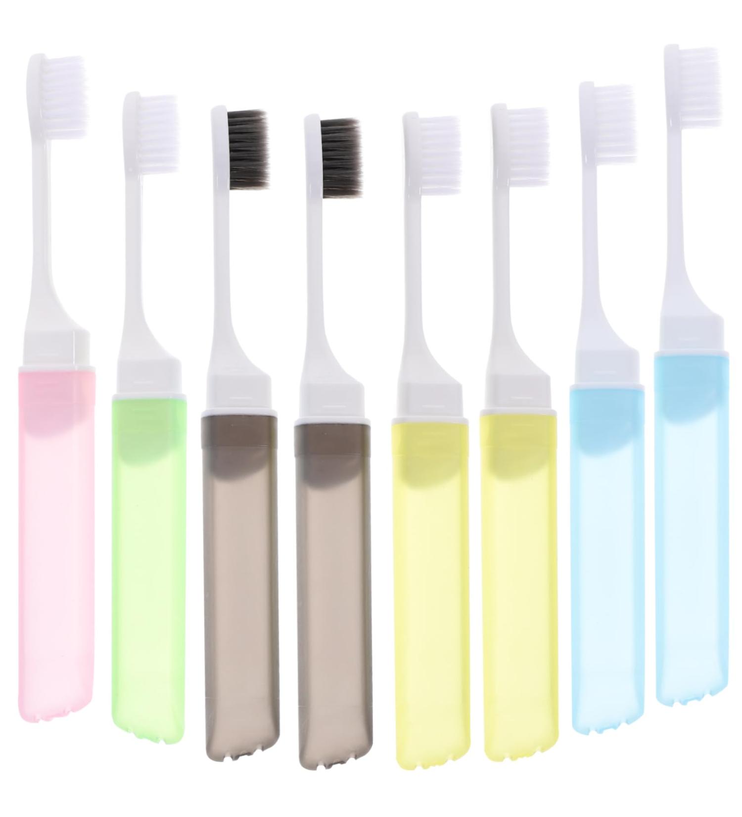 Soesfoufu 8th Foldable Toothbrush Set - Compact Travel Oral Hygiene with Soft Bristles & Toothpaste - Perfect Gift for Dental Care - Buy Online on GoSupps.com