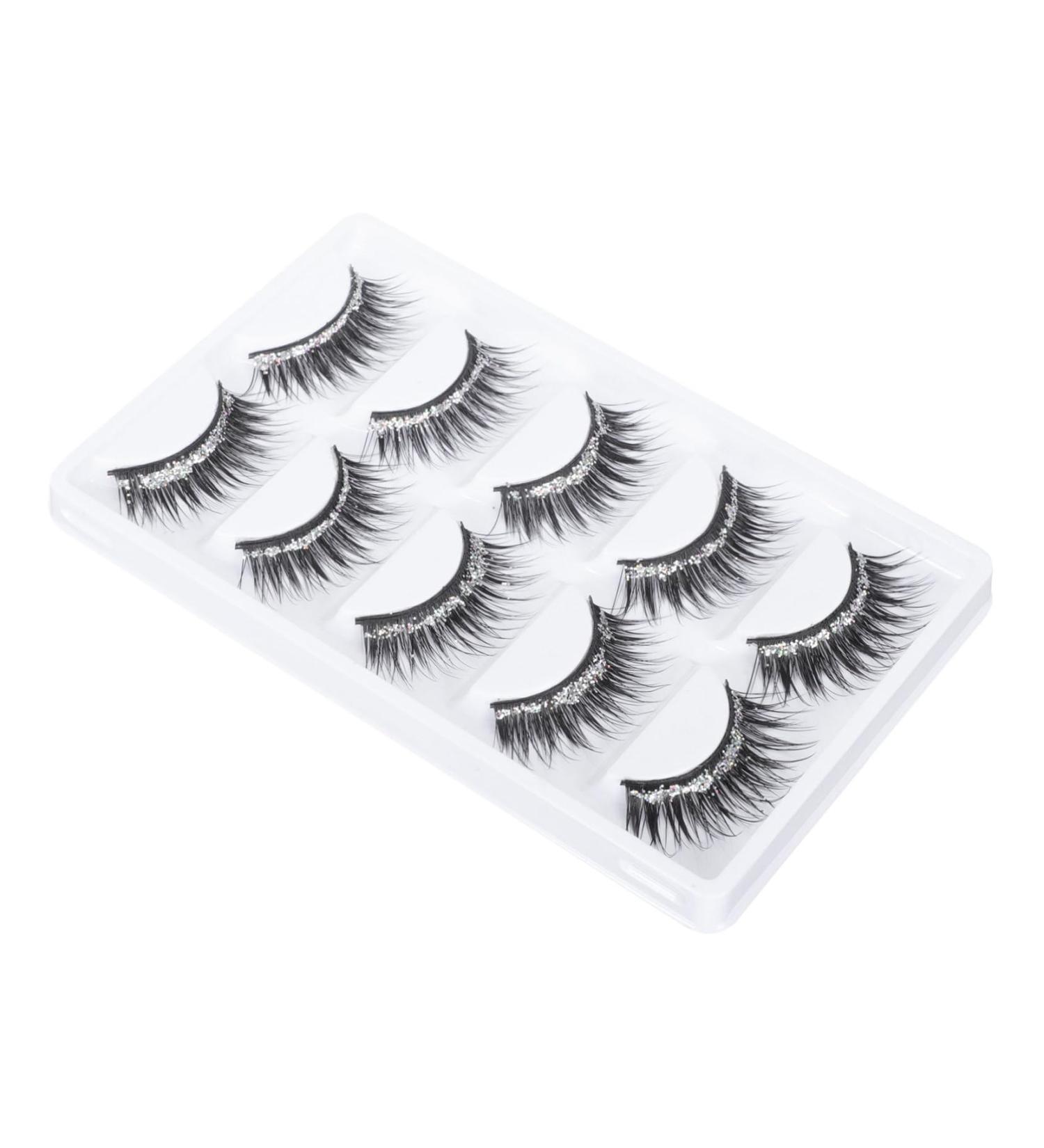 Beaupretty Women Eyelashes 5 Pairs eyelashes lashes natural false lashes faux lashes natural look full Women Curly Dense Eyelash Women False Lash Eyelash Artificial Fiber Lash - Buy Online on GoSupps.com