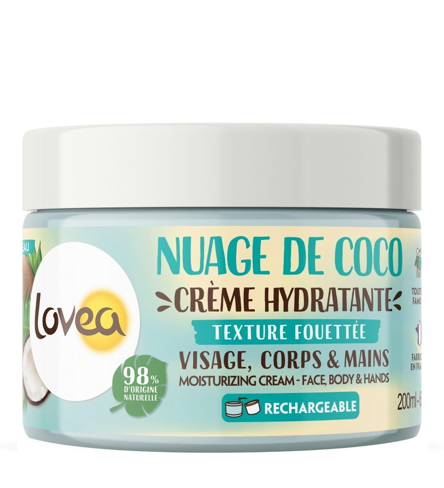 LOVEA - Coconut Cloud - Multi-purpose moisturizing cream - Face body & hands - 24h hydration - For the whole family - From 3 years old - 99% natural origin - Vegan - Made in France - 200 ml - Buy Online on GoSupps.com