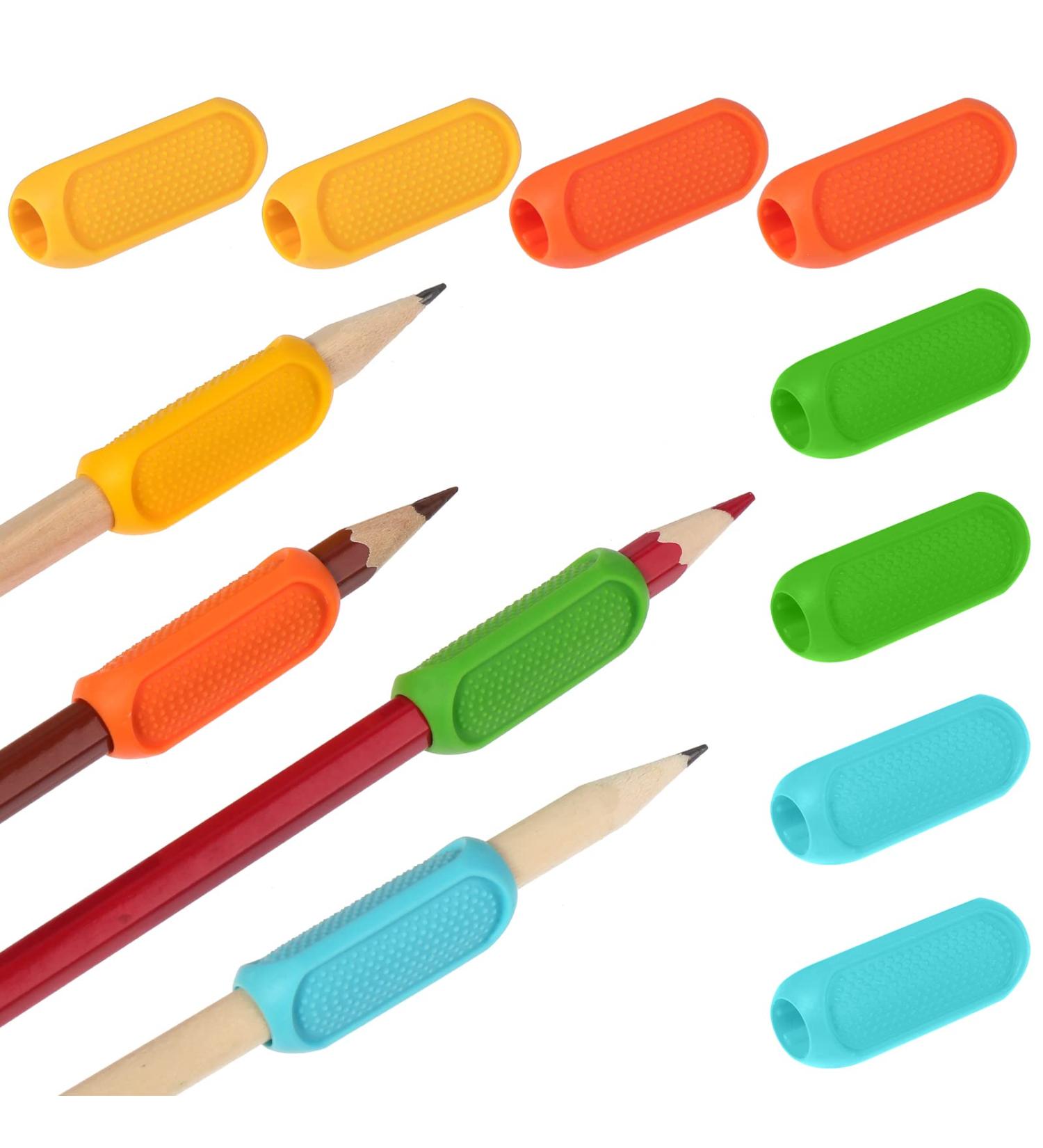Tiesome Silicone Grip Pen Holders - 8 Pack | Pencil Comfort for Kids | Left & Right-Handed Support - Buy Online on GoSupps.com