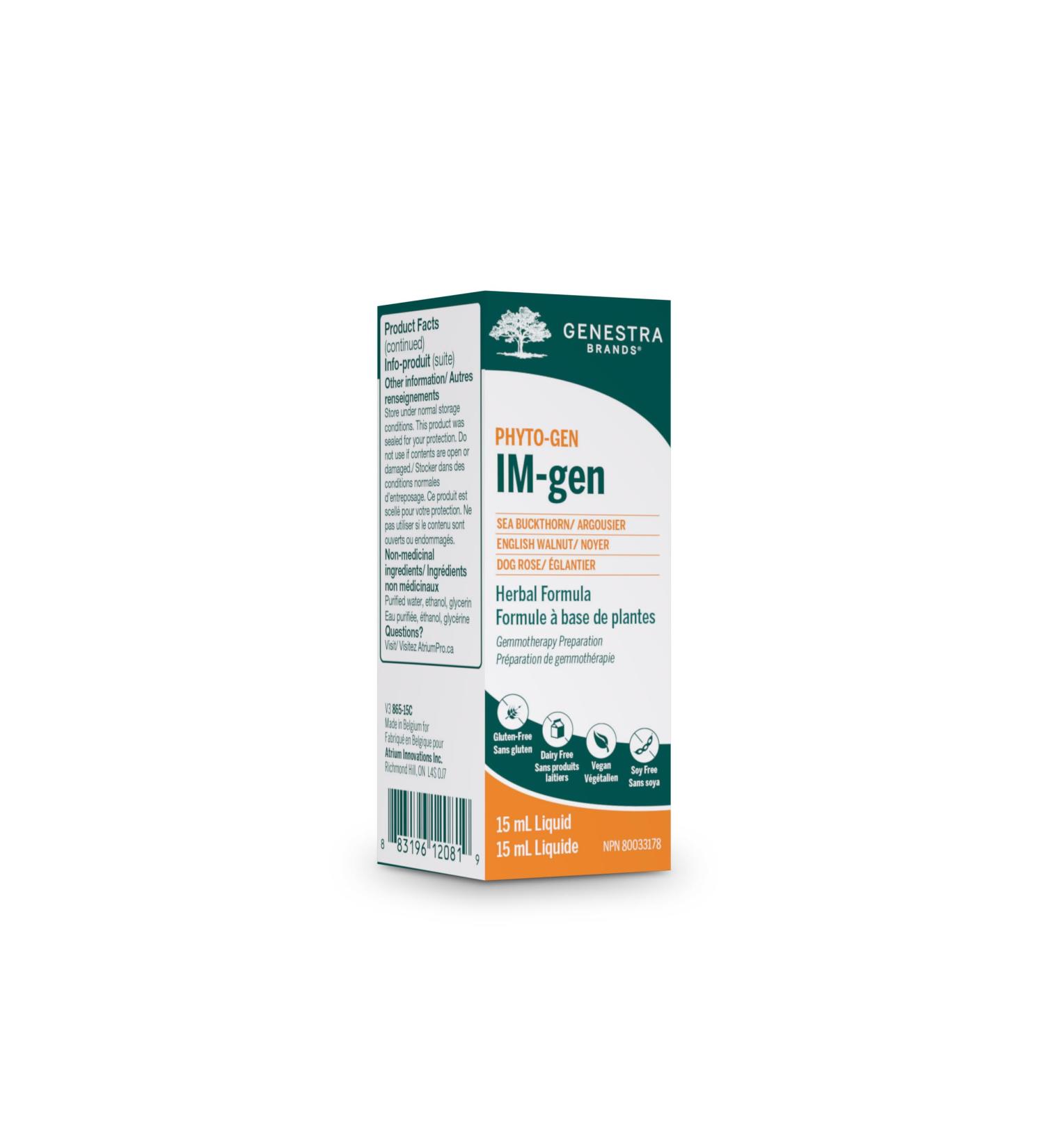 Genestra Brands - IM-gen - Sea Buckthorn English Walnut and Dog Rose Herbal Supplement - 15 ml Liquid - Buy Online on GoSupps.com
