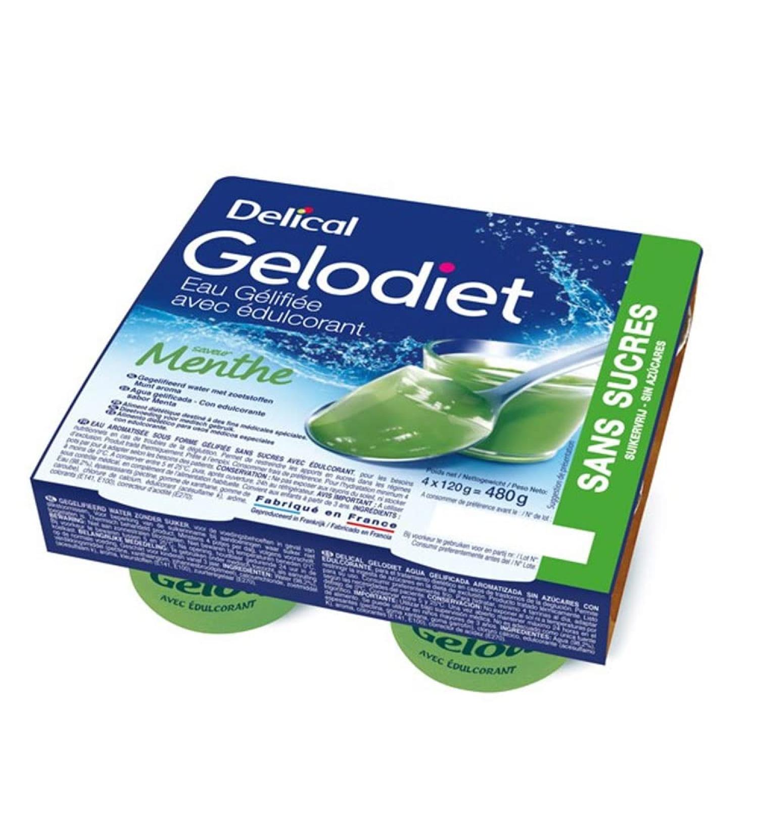 Delical Gelodiet Sugar-Free Gel Water 4x120g with Delical Sweetener
