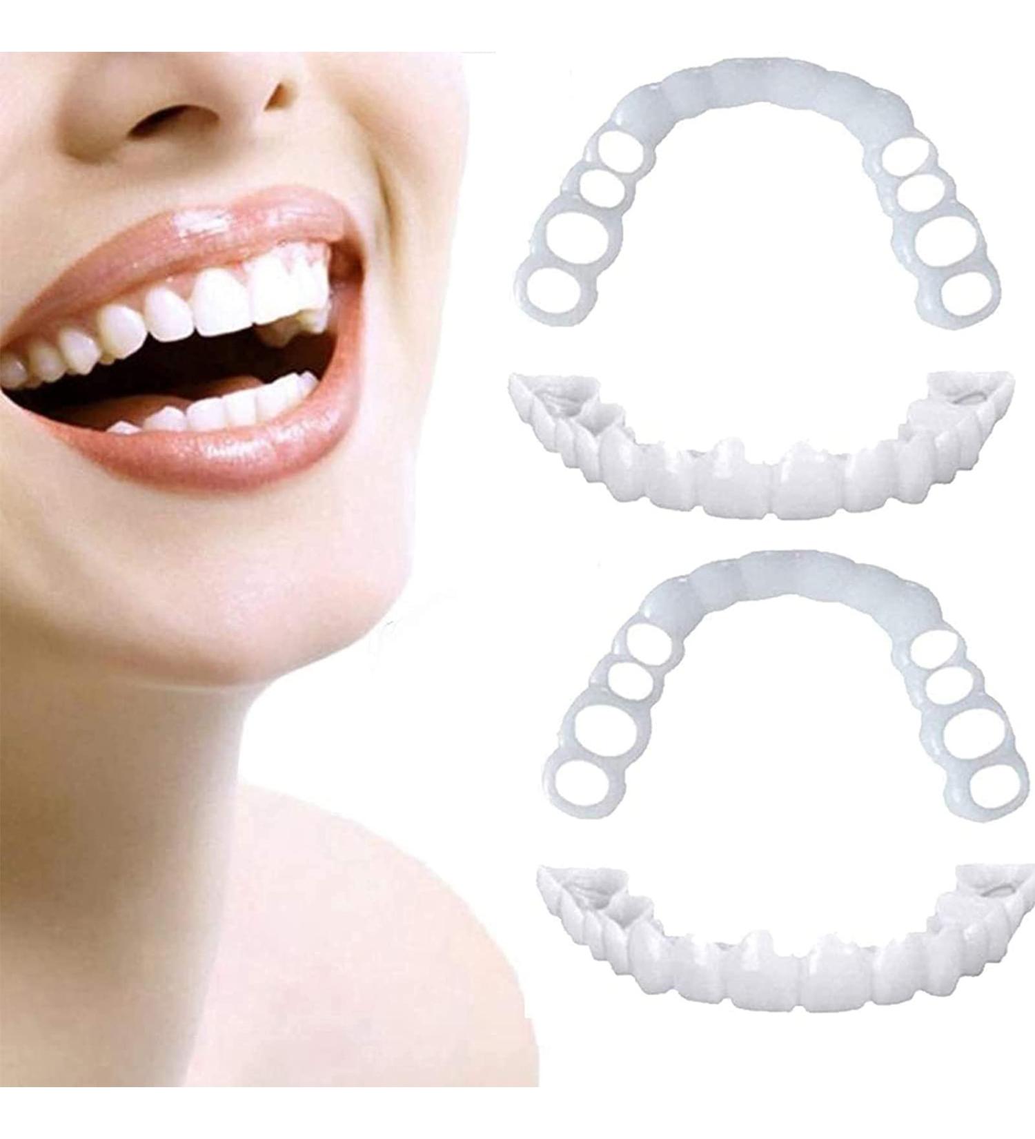 YTXY Cosmetic Teeth Prostheses - Instant Veneers & Dental Silicone Temporary Tooth Whitening | 2 Pairs for Denture Repair & Brace Covers - Shop Now! - Buy Online on GoSupps.com