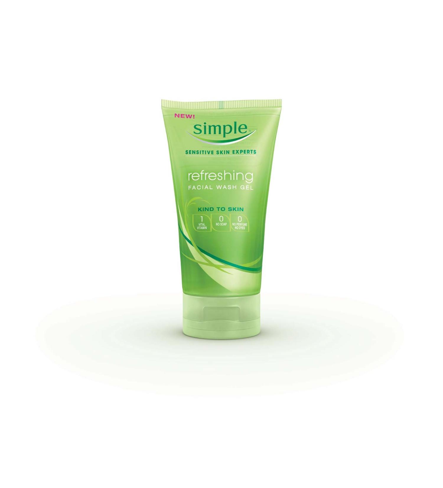 Simple Refreshing Facial Wash Gel  5 Ounce