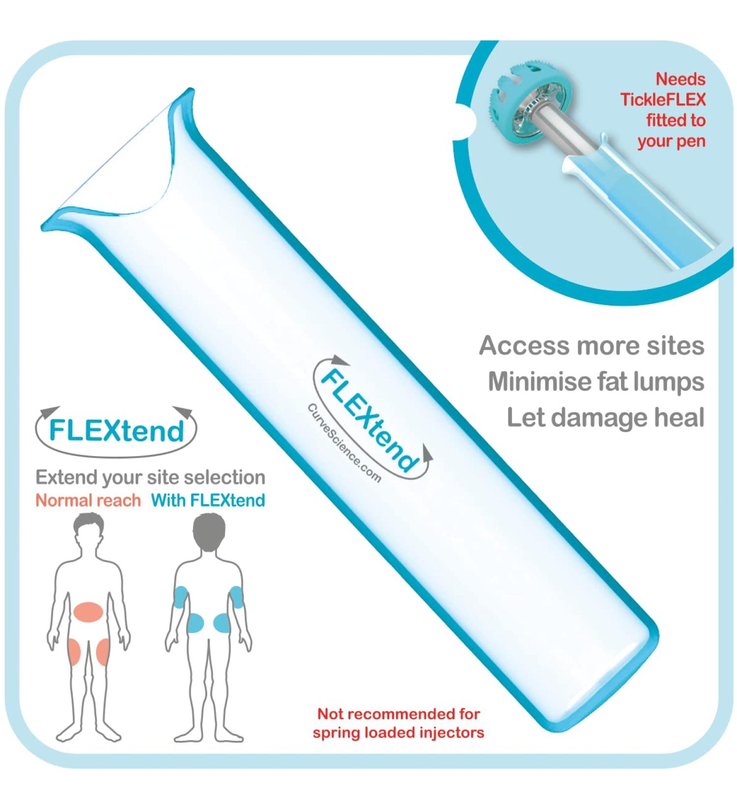 FlexTend: TickleFlex Compatible Extension for Comfortable Insulin Injections - Buy Online on GoSupps.com