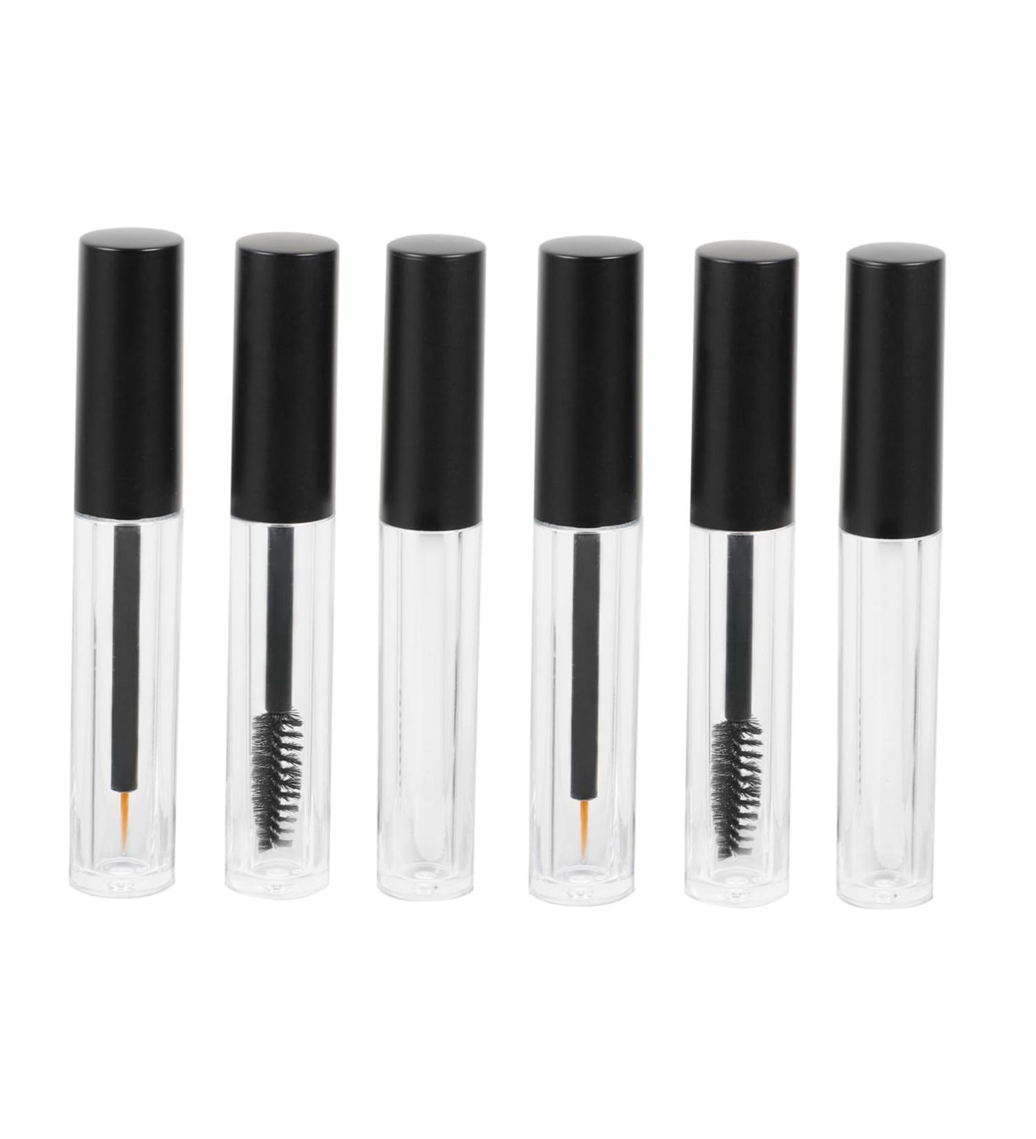 WOONEKY 6pcs Eyeliner Eyelash Bottle Lash Mascara Clear Lipgloss Mascara Tube Bottles with Wand Plastic - Buy Online on GoSupps.com