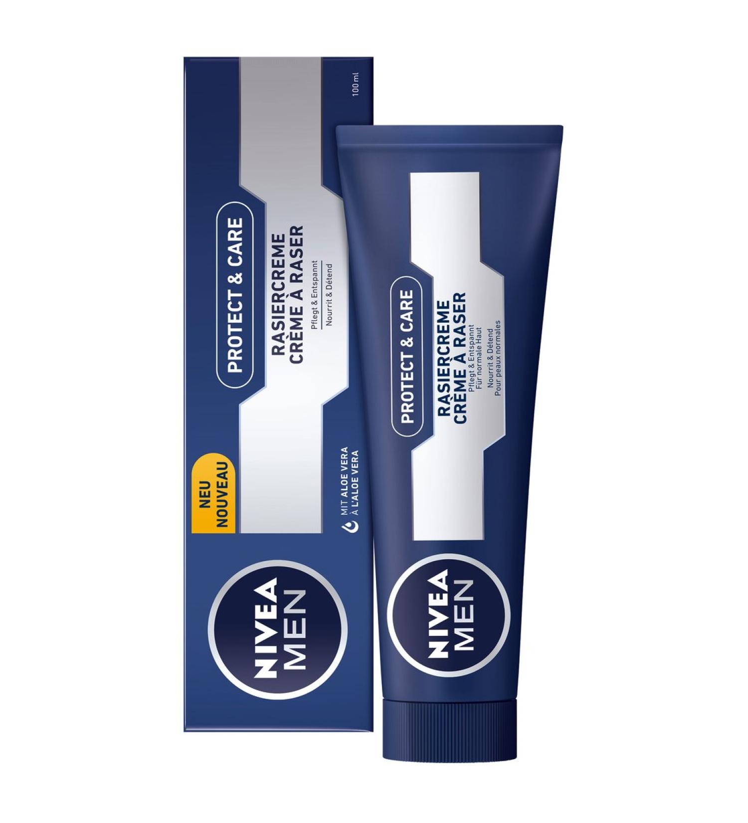 Nivea Sensitive Skin Shaving Cream 100ml - Pack of 4