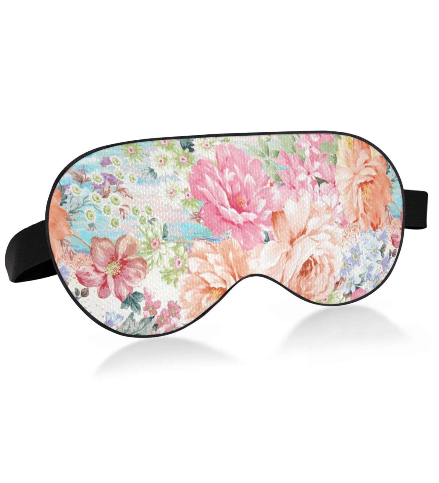 Haskirky Light Blocking Eye Mask - Breathable & Adjustable for Adults on Business Trips - Ideal for Yoga, Travel, Meditation - Deep Sleep Comfort - Paisley Flower Design - Buy Online on GoSupps.com