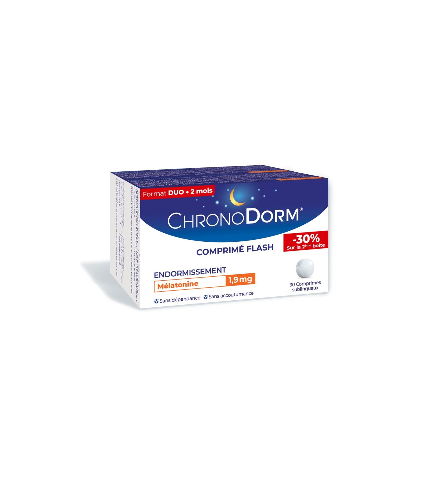 ChronoDorm Melatonin 1.9mg 30 Sublingual Tablets 2 Packs